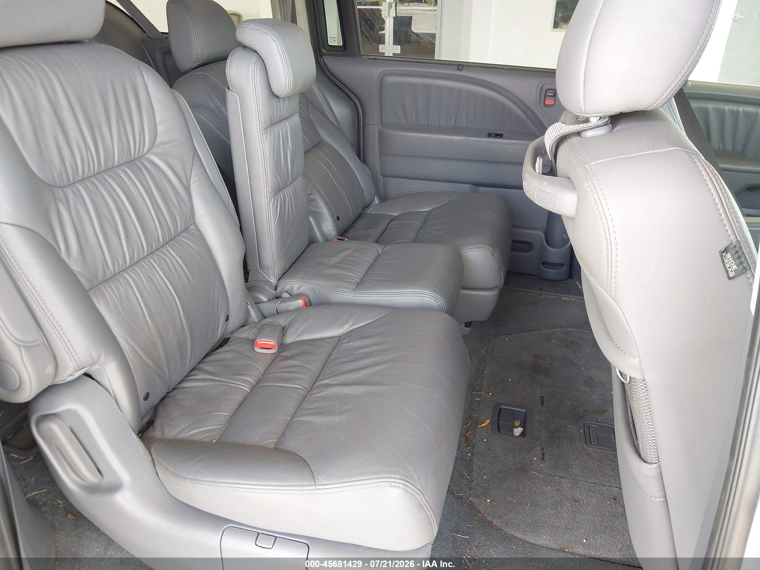 2007 Honda Odyssey Ex-l Light Blue vin: 5FNRL38637B113851