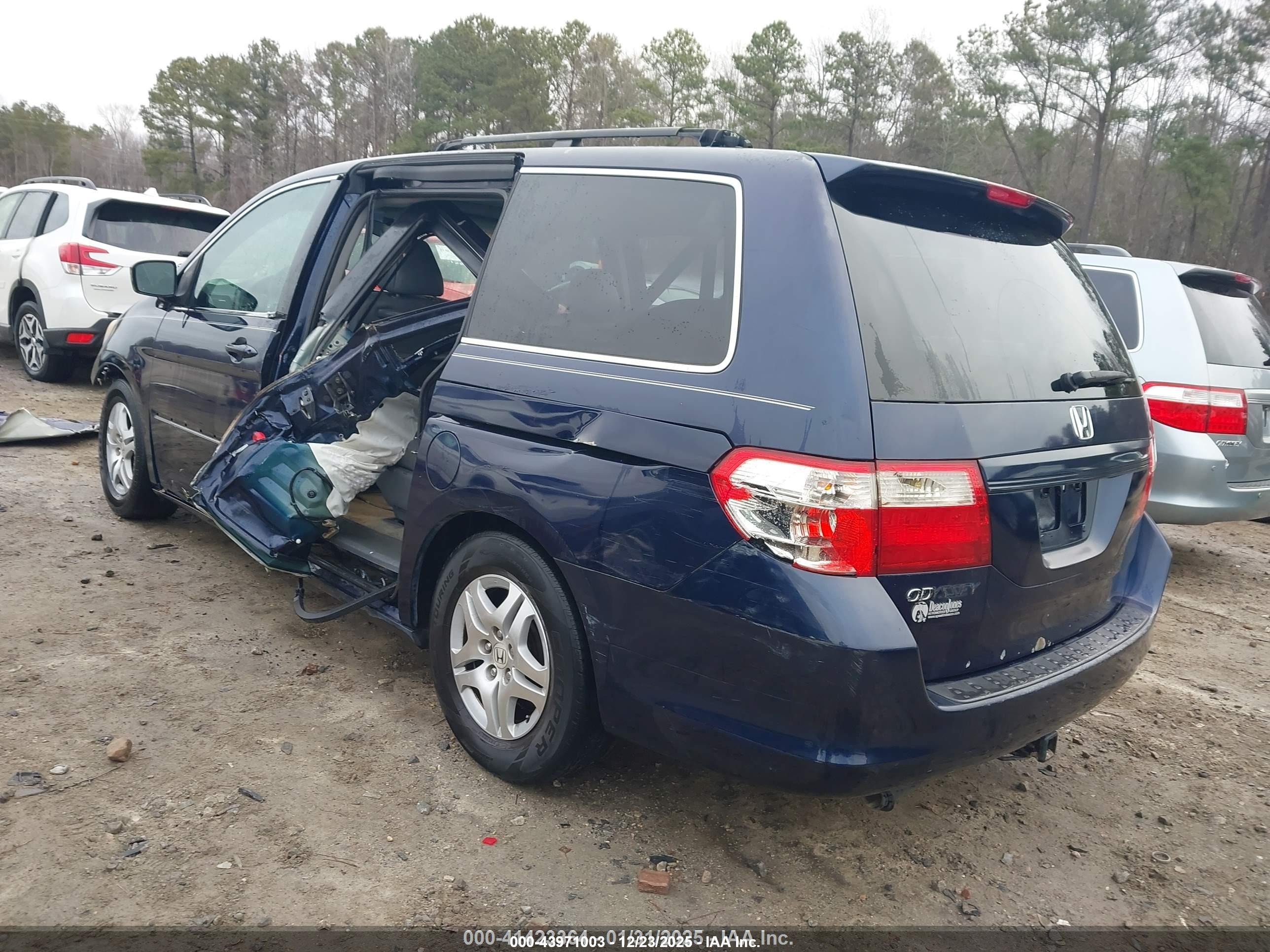 2007 Honda Odyssey Ex-l Dark Blue vin: 5FNRL38637B130102
