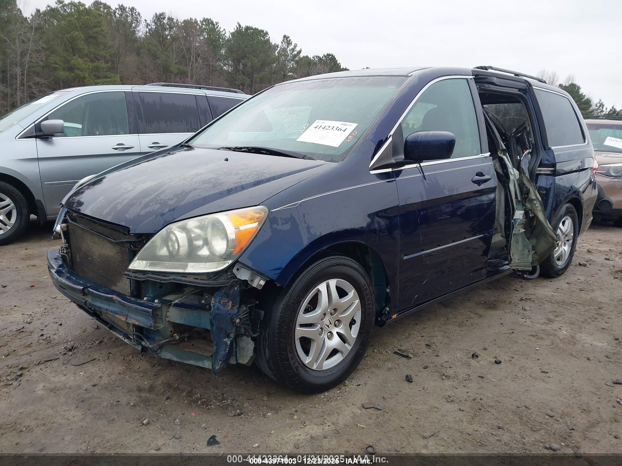 2007 Honda Odyssey Ex-l Dark Blue vin: 5FNRL38637B130102