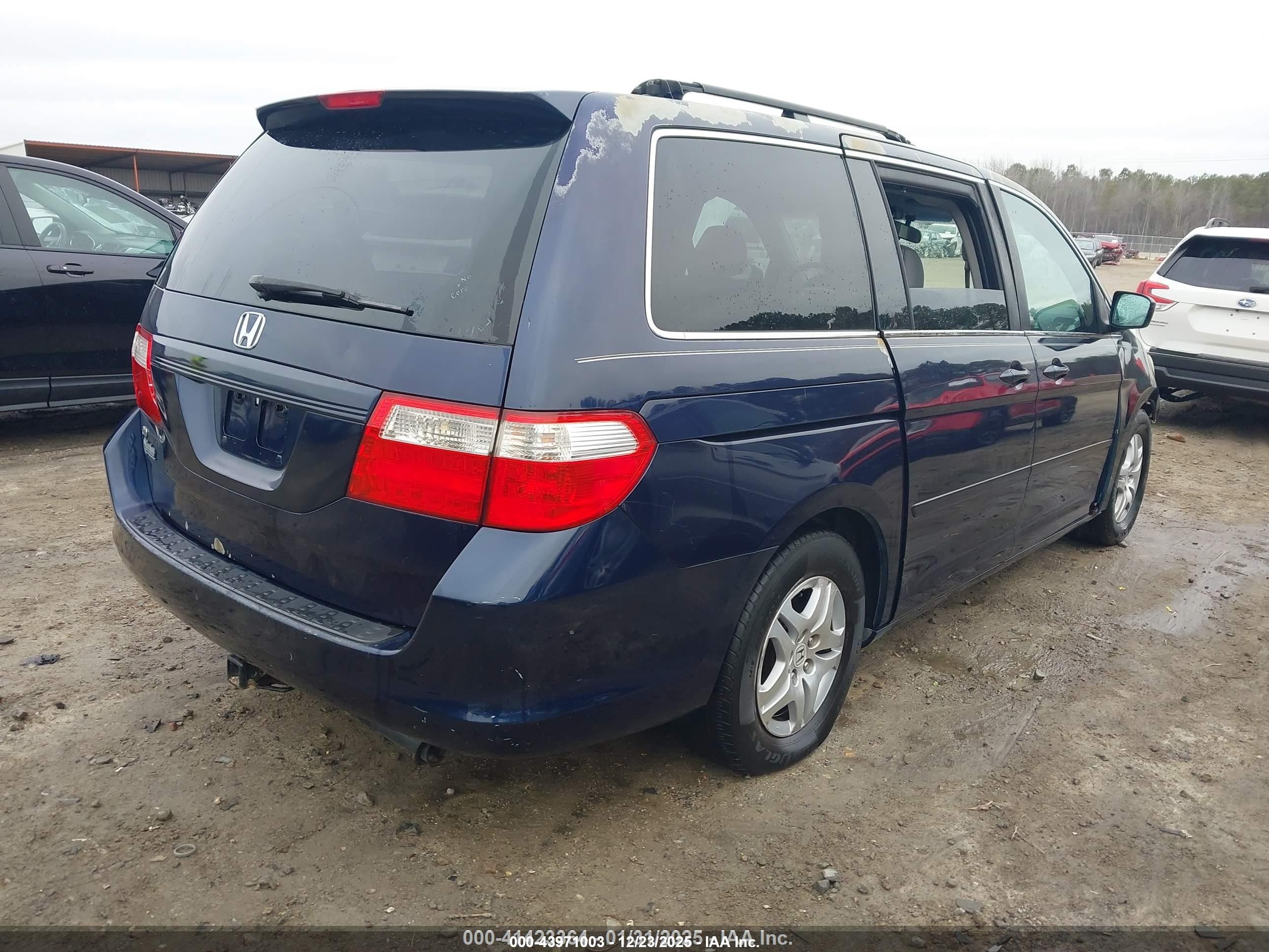 2007 Honda Odyssey Ex-l Dark Blue vin: 5FNRL38637B130102