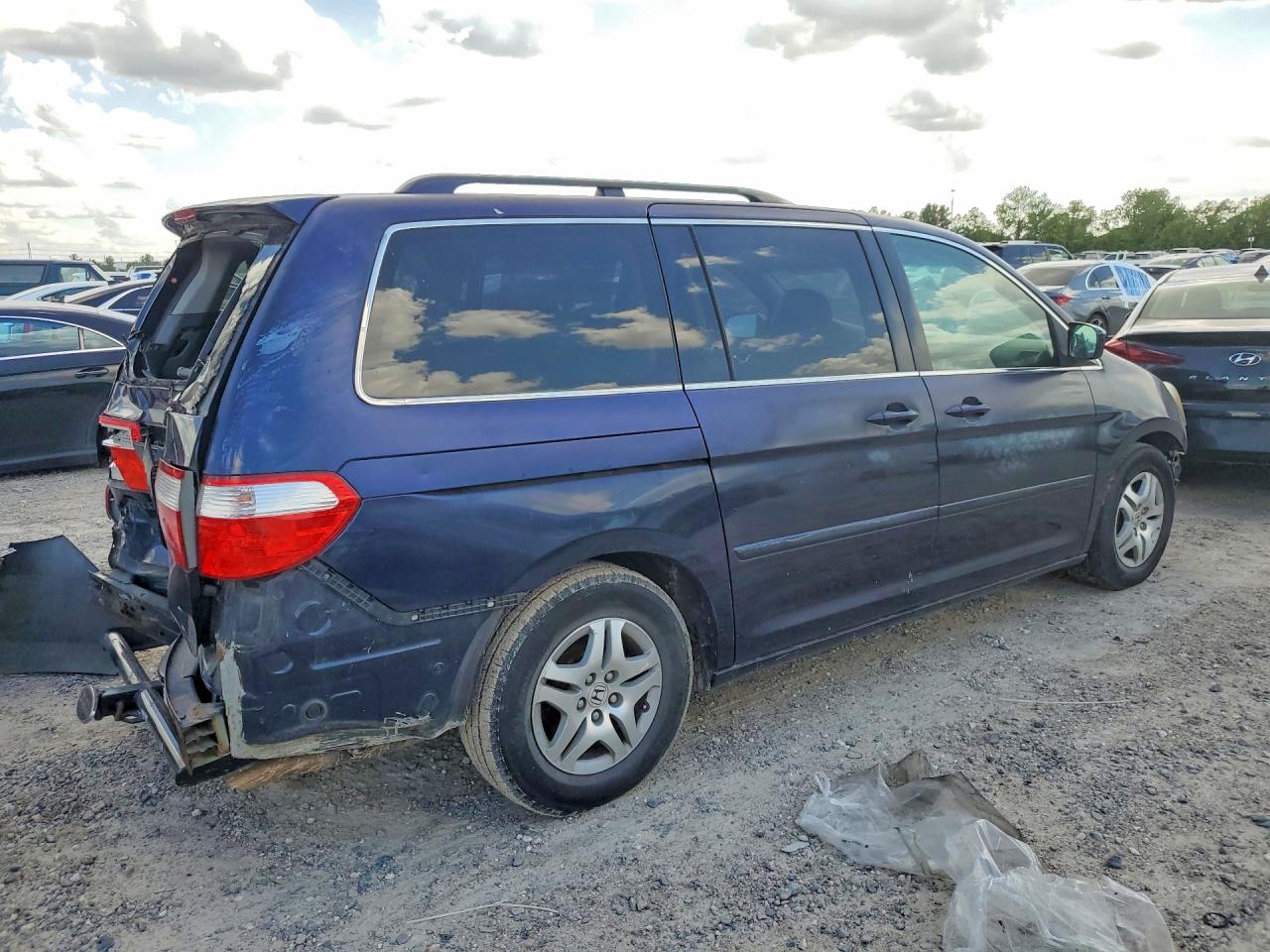 2007 Honda Odyssey Exl Blue vin: 5FNRL38637B131945