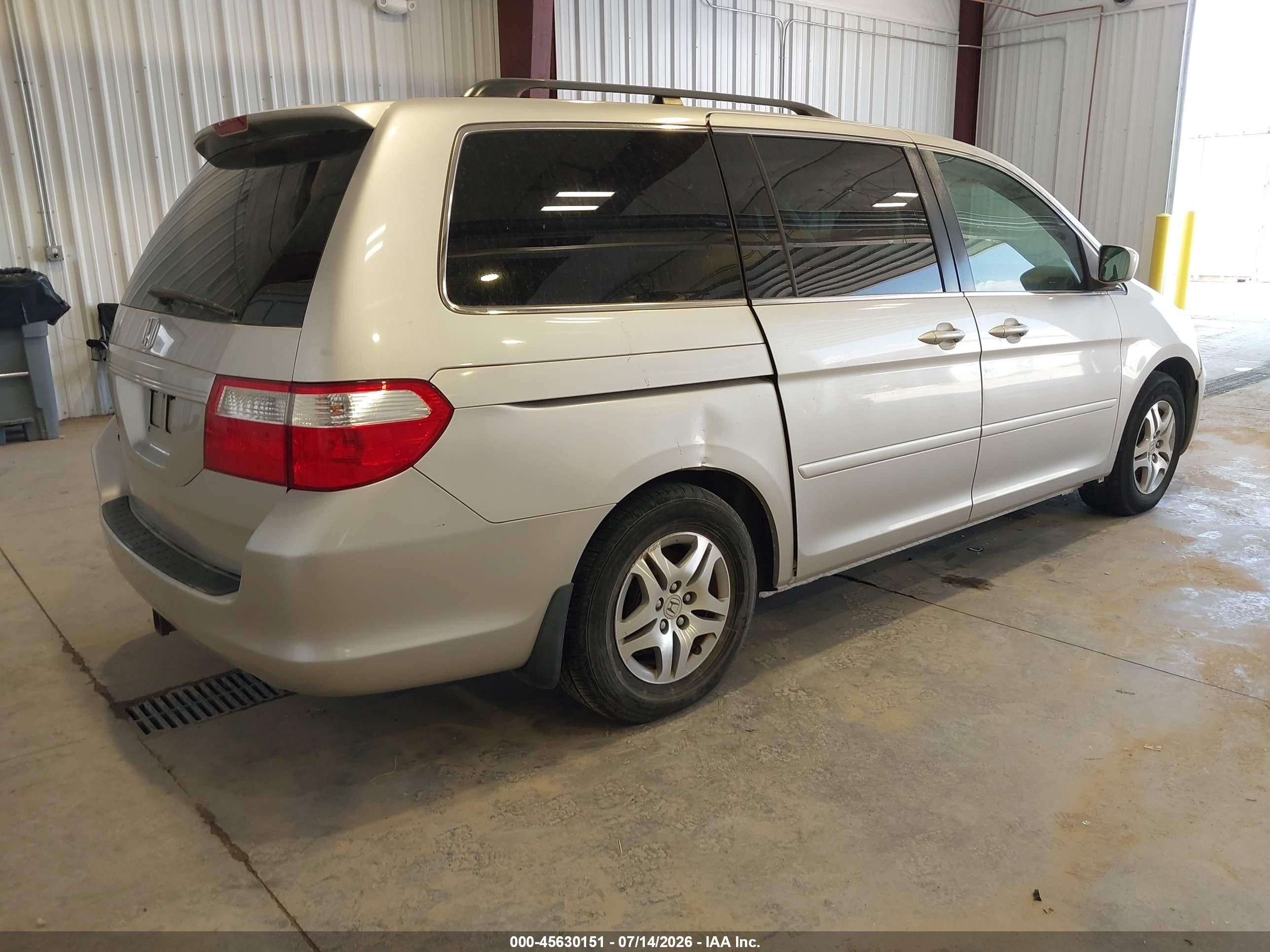 2007 Honda Odyssey Ex-l Серебряный vin: 5FNRL38637B402759