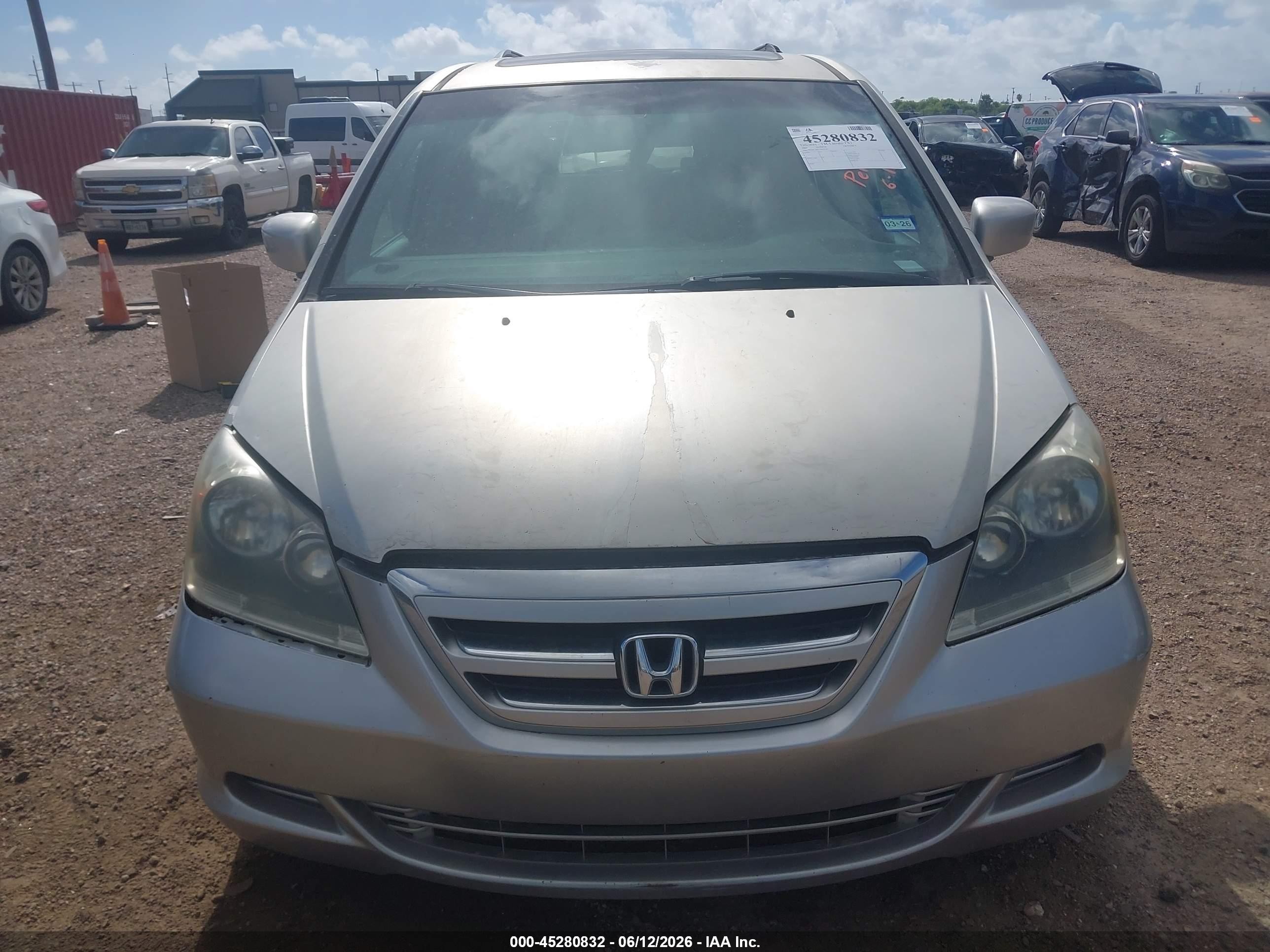 2007 Honda Odyssey Ex-l Silver vin: 5FNRL38637B410182
