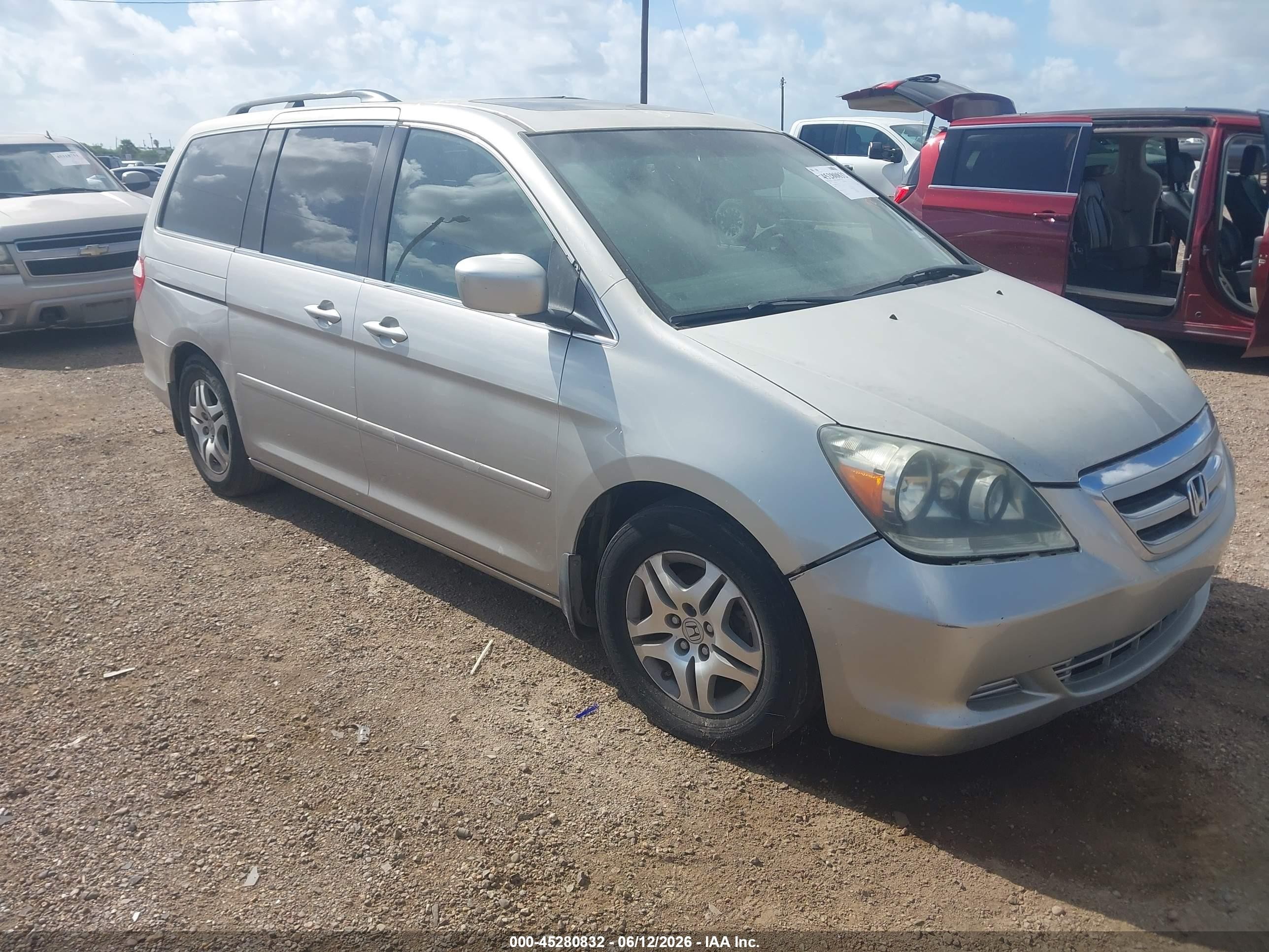 2007 Honda Odyssey Ex-l Silver vin: 5FNRL38637B410182