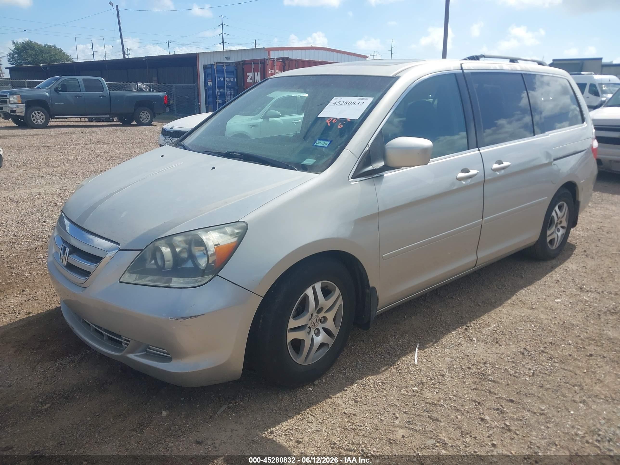 2007 Honda Odyssey Ex-l Silver vin: 5FNRL38637B410182