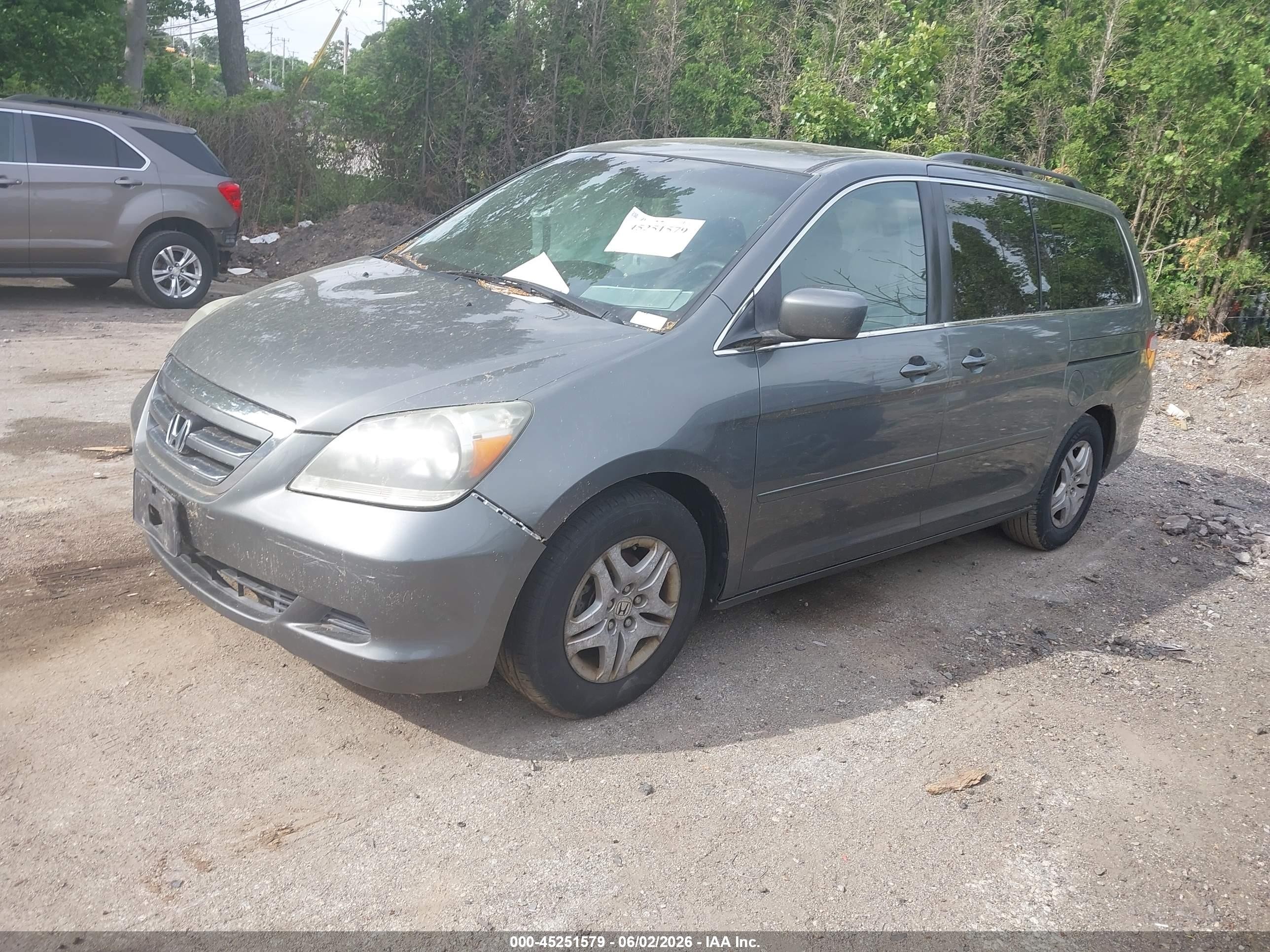 2007 Honda Odyssey Ex-l Gray vin: 5FNRL38637B440816