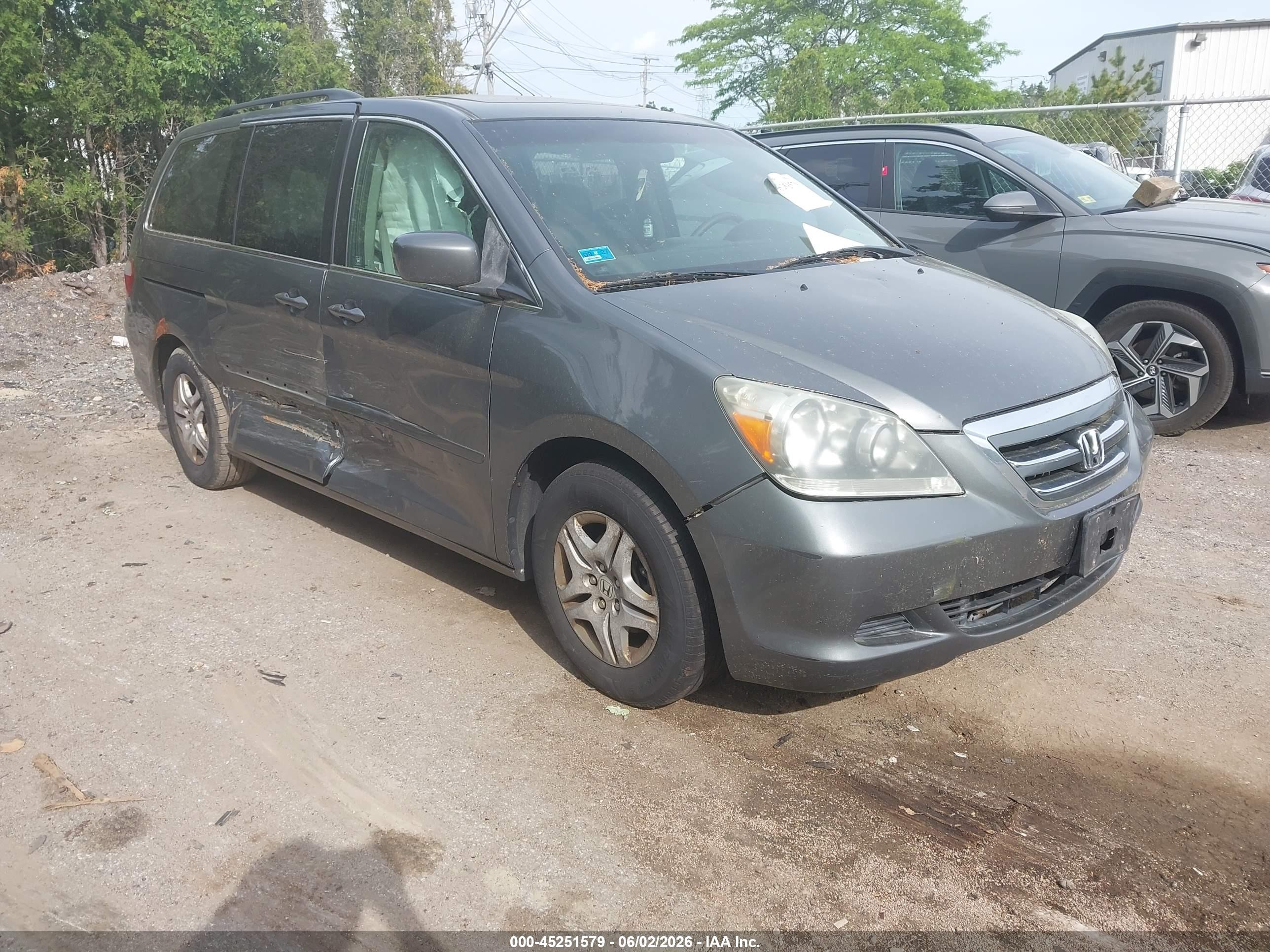 2007 Honda Odyssey Ex-l Gray vin: 5FNRL38637B440816