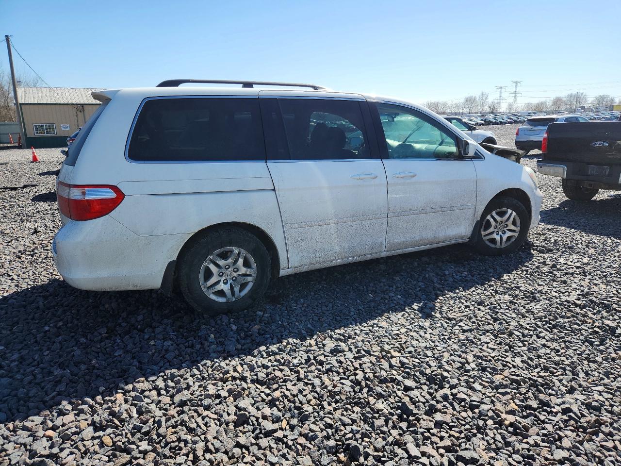 2007 Honda Odyssey Exl White vin: 5FNRL38637B444543