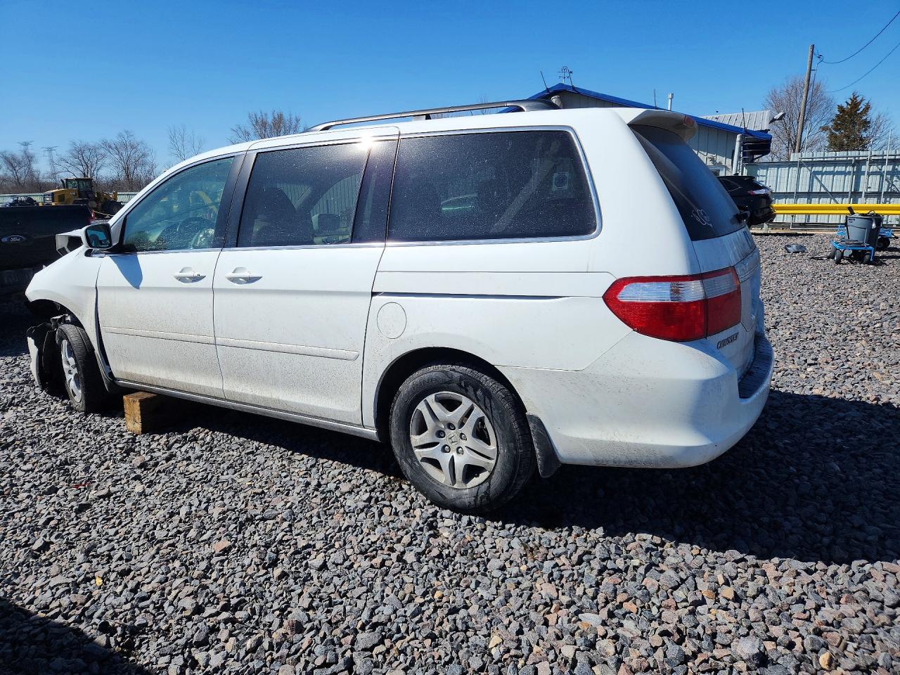 2007 Honda Odyssey Exl White vin: 5FNRL38637B444543