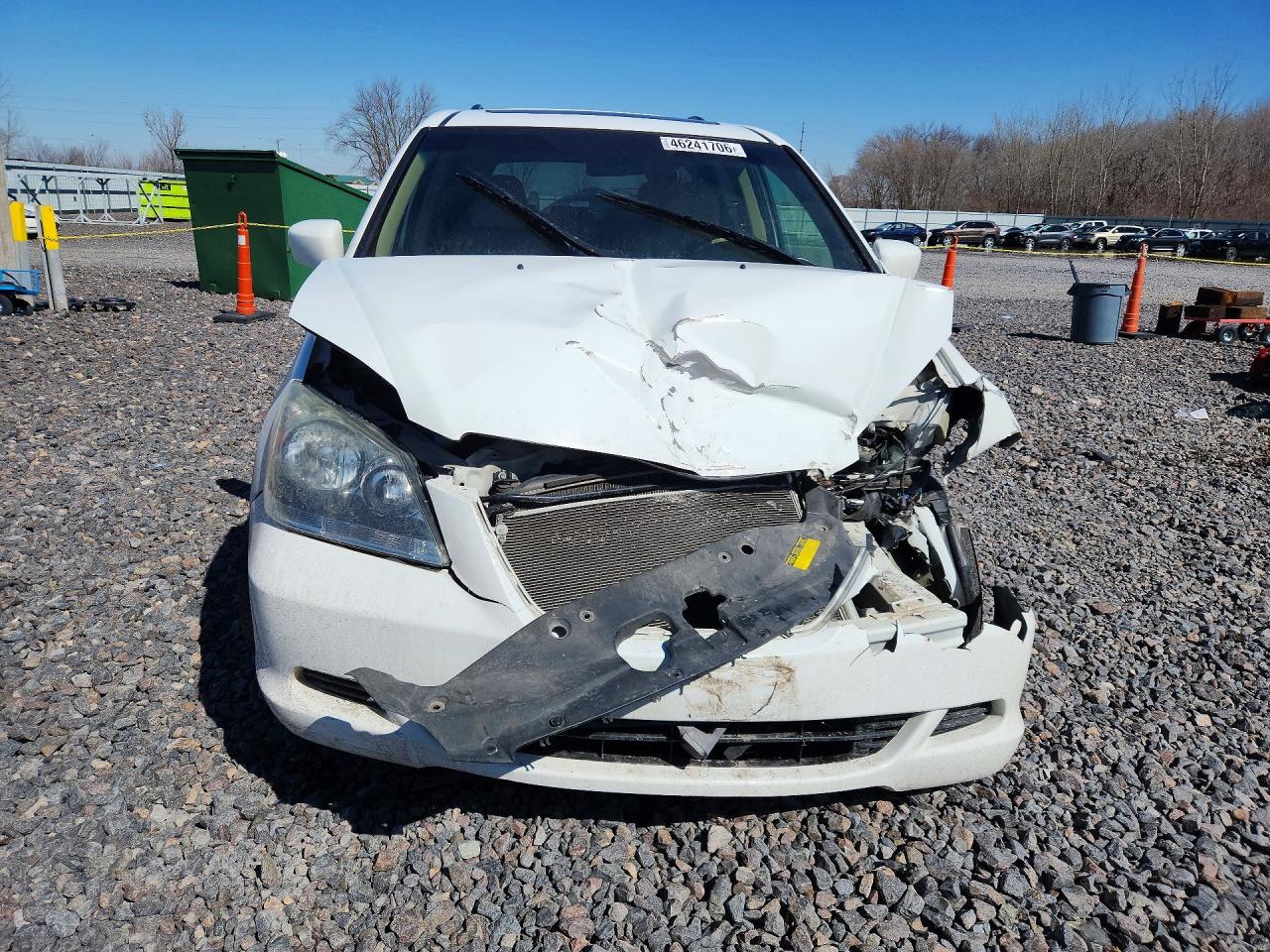 2007 Honda Odyssey Exl White vin: 5FNRL38637B444543