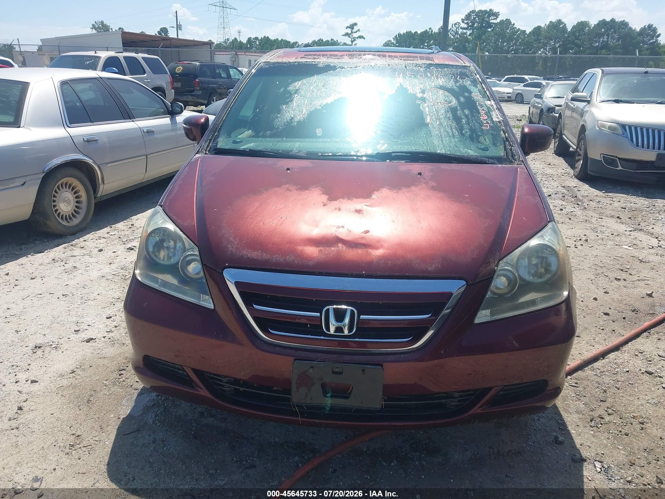 2007 Honda Odyssey Ex-l Purple vin: 5FNRL38637B455882