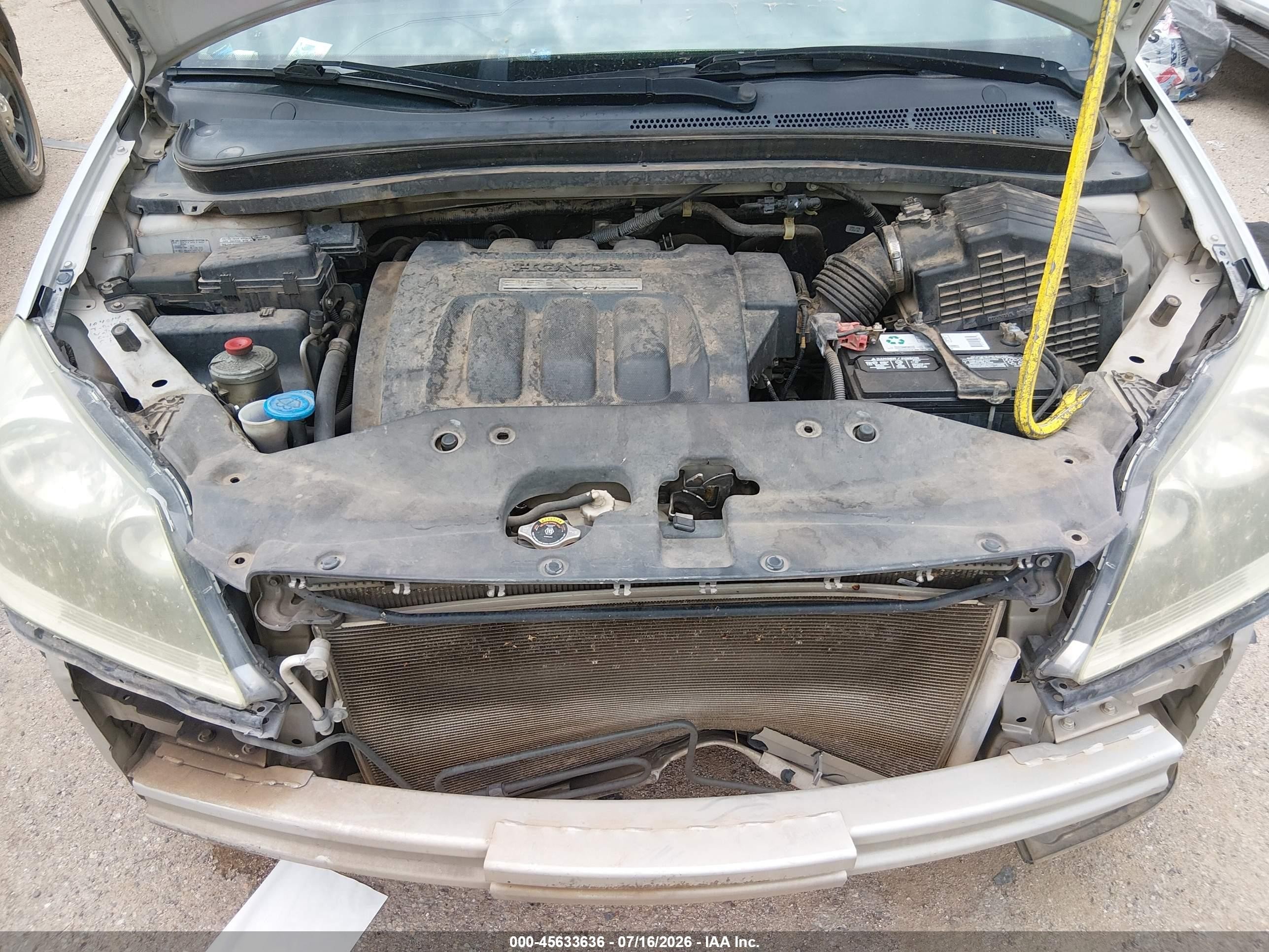 2007 Honda Odyssey Ex-l Серебряный vin: 5FNRL38637B458801