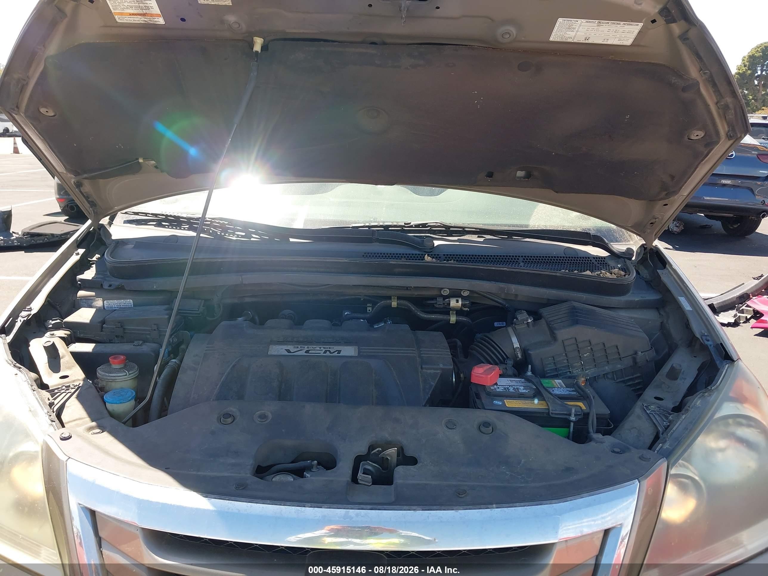 2008 Honda Odyssey Ex-l Gold vin: 5FNRL38638B071649
