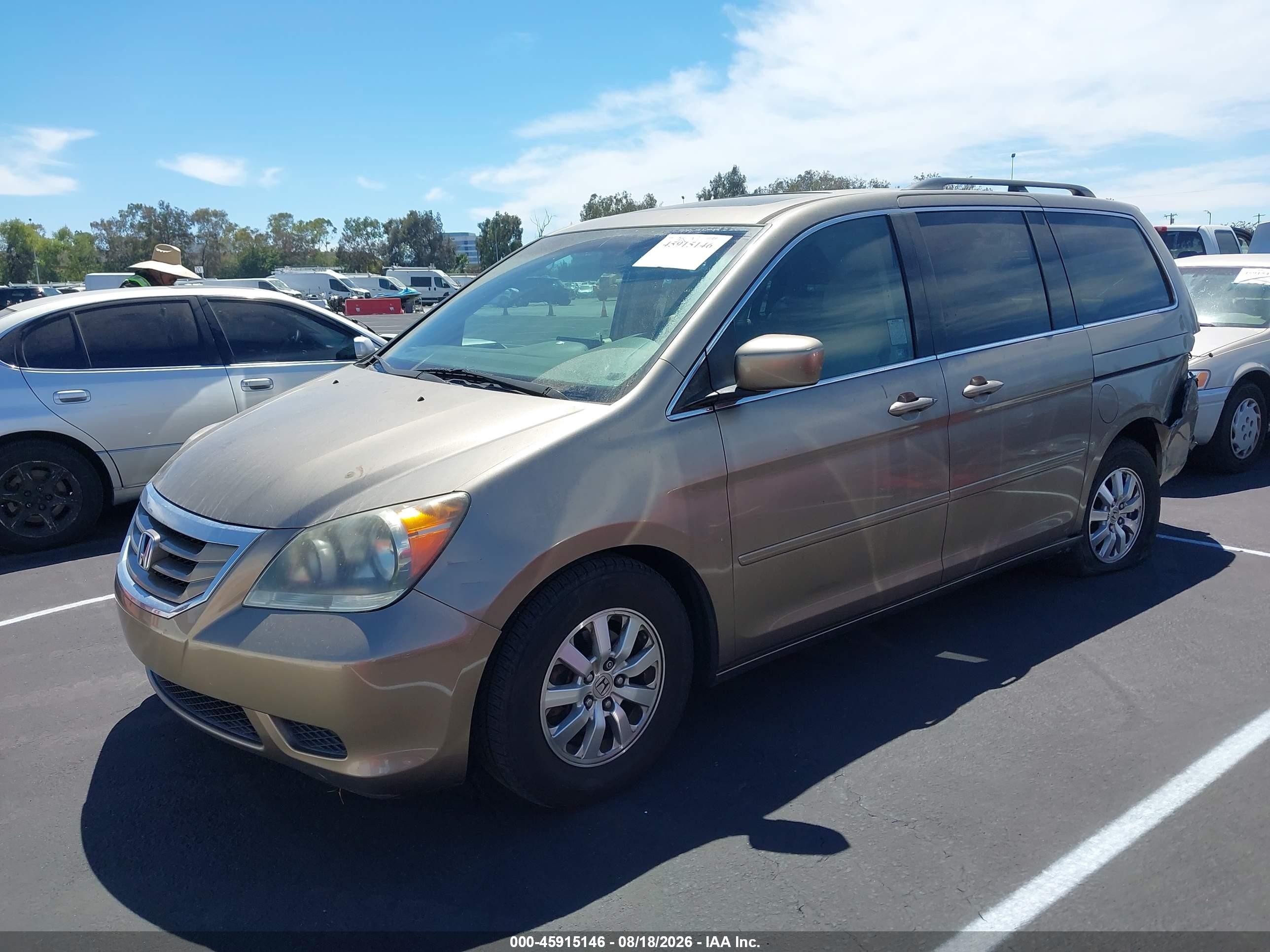 2008 Honda Odyssey Ex-l Gold vin: 5FNRL38638B071649