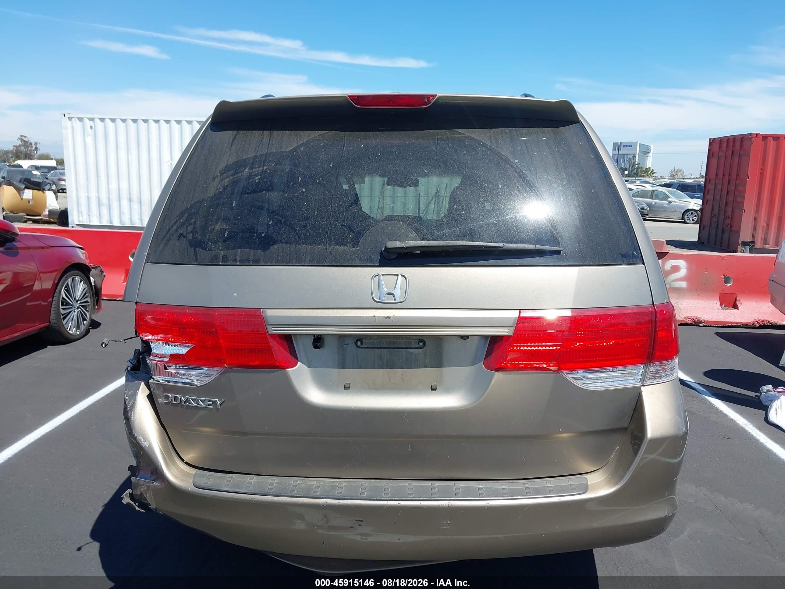 2008 Honda Odyssey Ex-l Gold vin: 5FNRL38638B071649