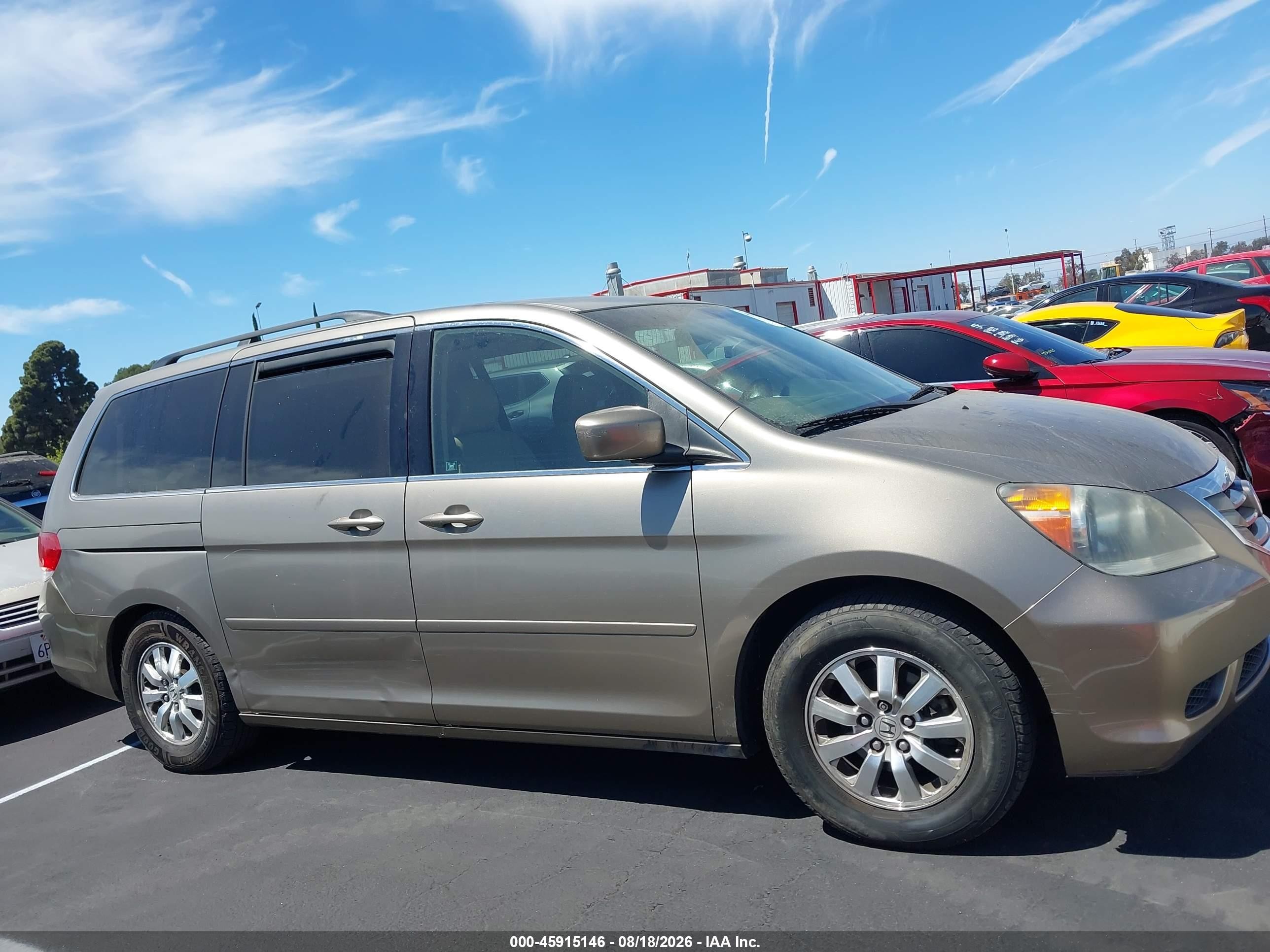 2008 Honda Odyssey Ex-l Gold vin: 5FNRL38638B071649