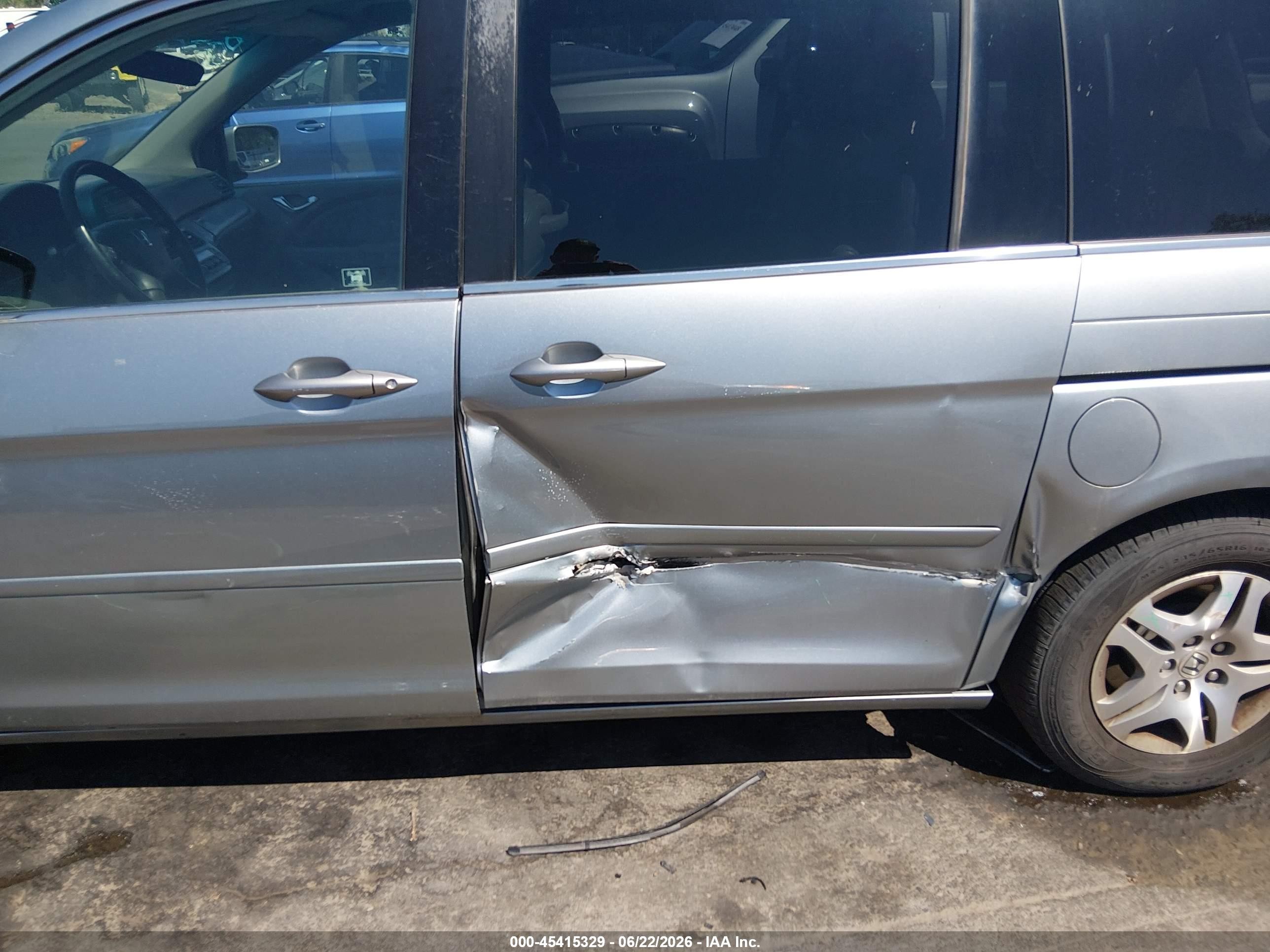 2006 Honda Odyssey Ex-l Blue vin: 5FNRL38646B055442