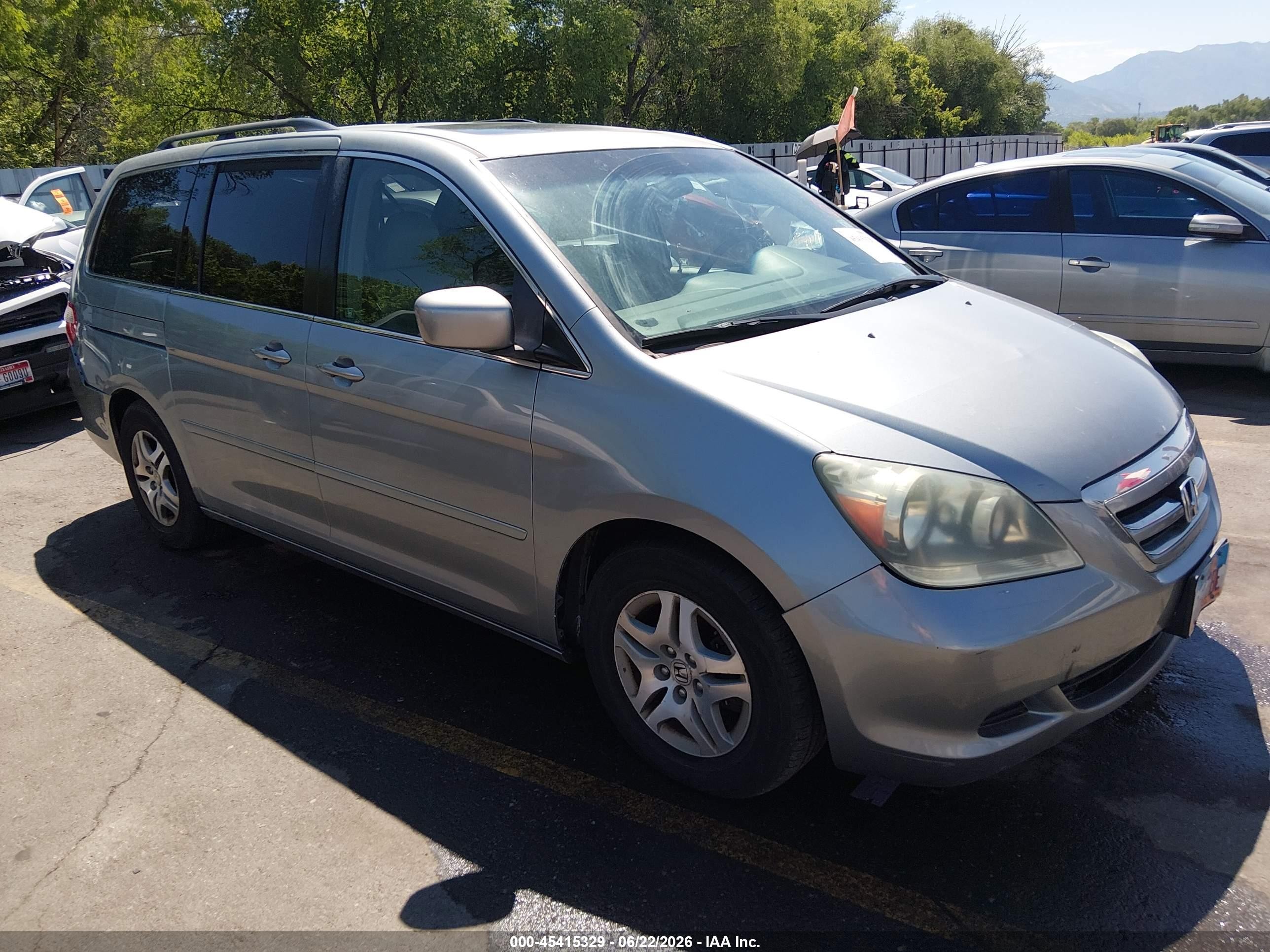 2006 Honda Odyssey Ex-l Blue vin: 5FNRL38646B055442