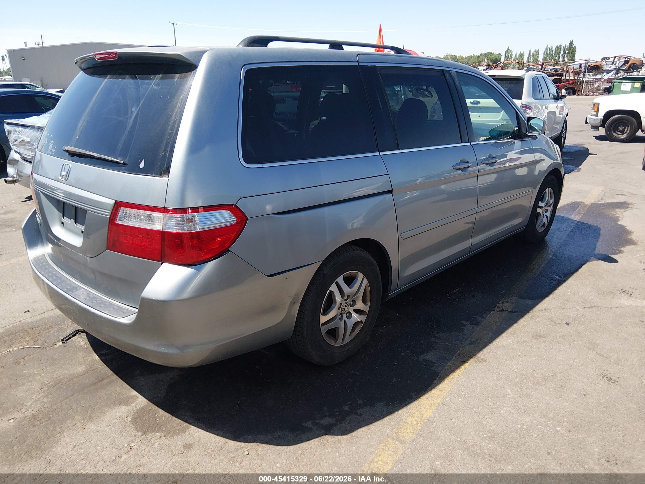 2006 Honda Odyssey Ex-l Blue vin: 5FNRL38646B055442