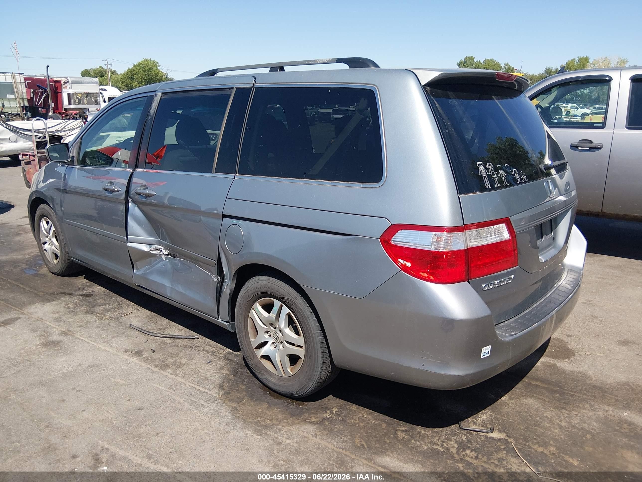 2006 Honda Odyssey Ex-l Blue vin: 5FNRL38646B055442