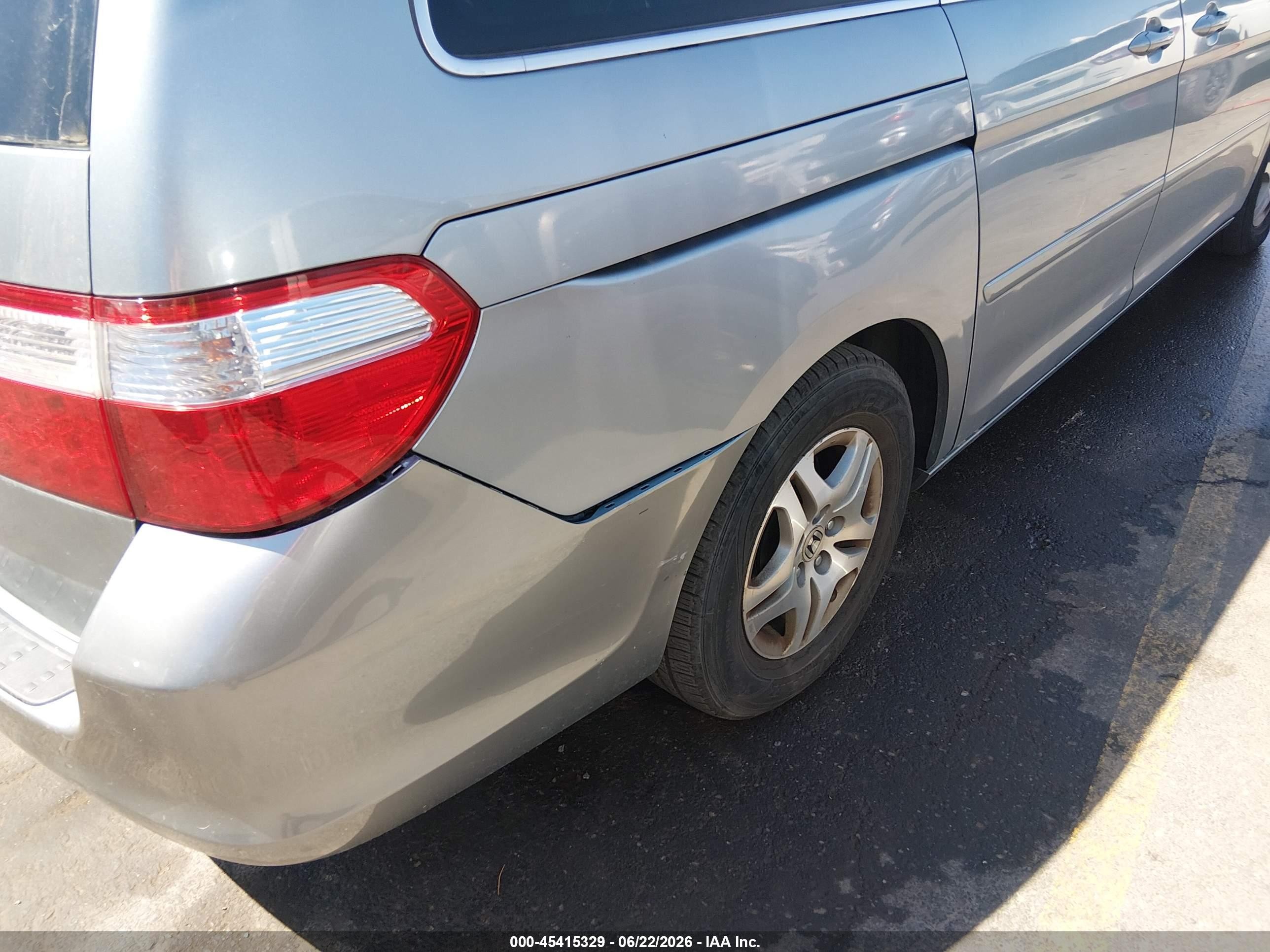 2006 Honda Odyssey Ex-l Blue vin: 5FNRL38646B055442