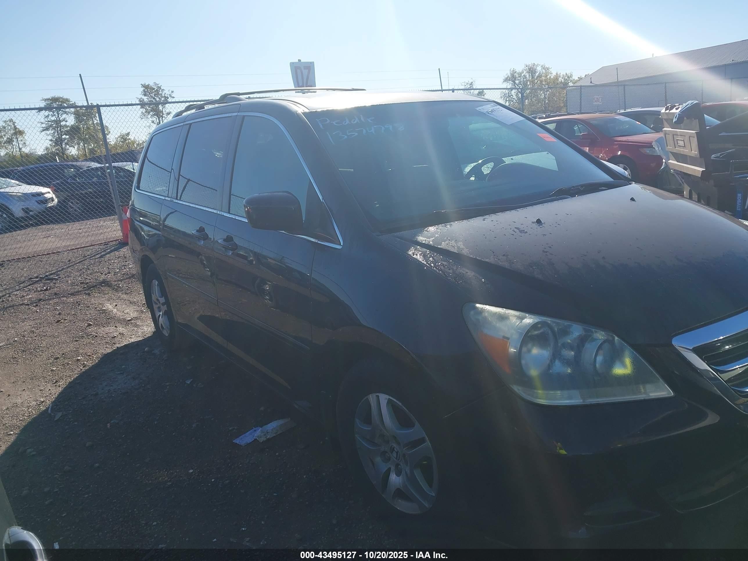 2006 Honda Odyssey Ex-l Черный vin: 5FNRL38646B071527