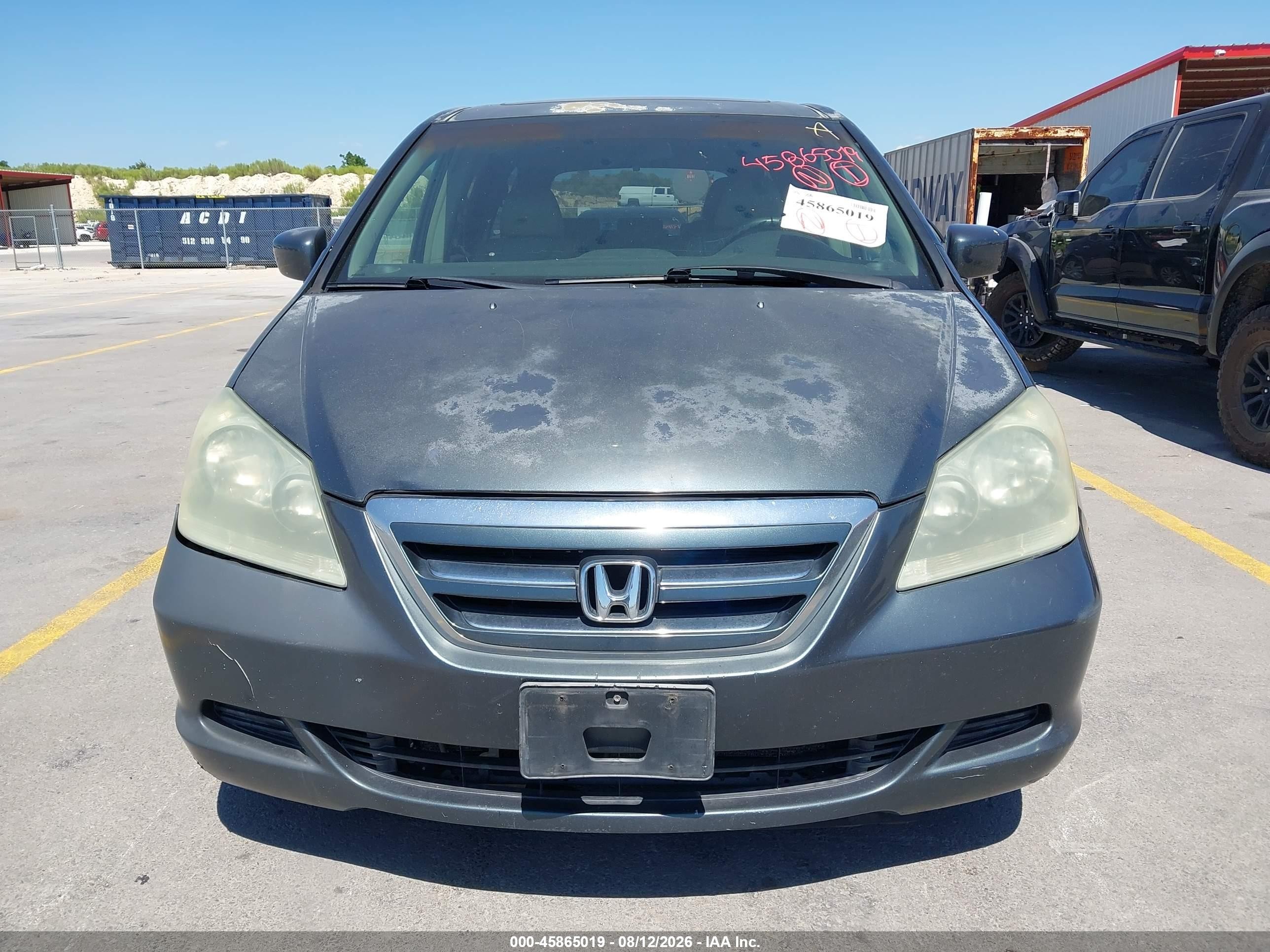 2006 Honda Odyssey Ex-l Gray vin: 5FNRL38646B406091