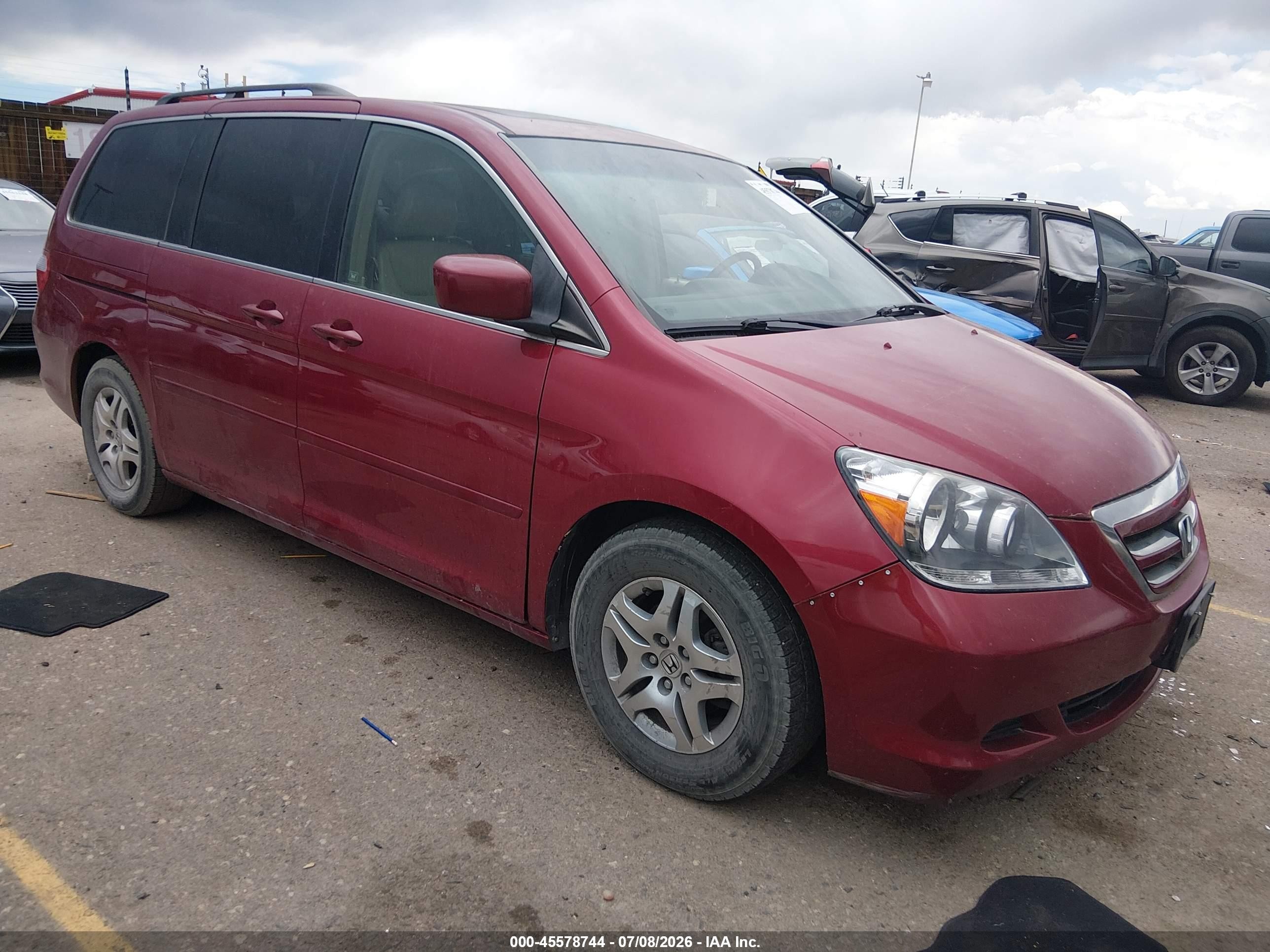 2006 Honda Odyssey Ex-l Red vin: 5FNRL38646B410089