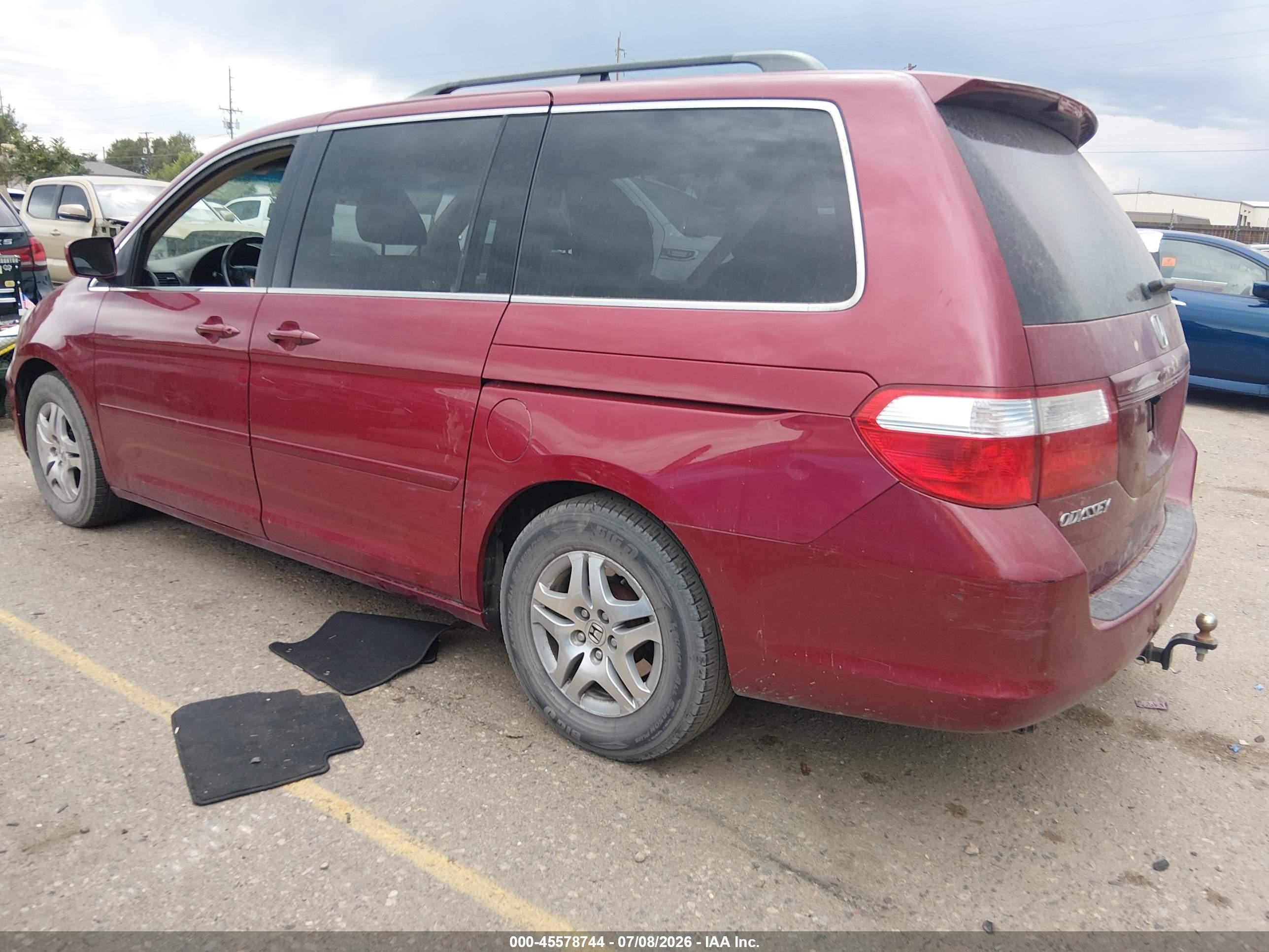 2006 Honda Odyssey Ex-l Red vin: 5FNRL38646B410089