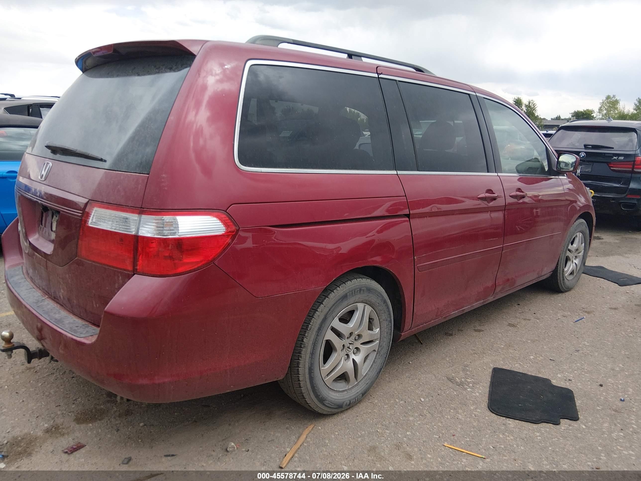 2006 Honda Odyssey Ex-l Red vin: 5FNRL38646B410089