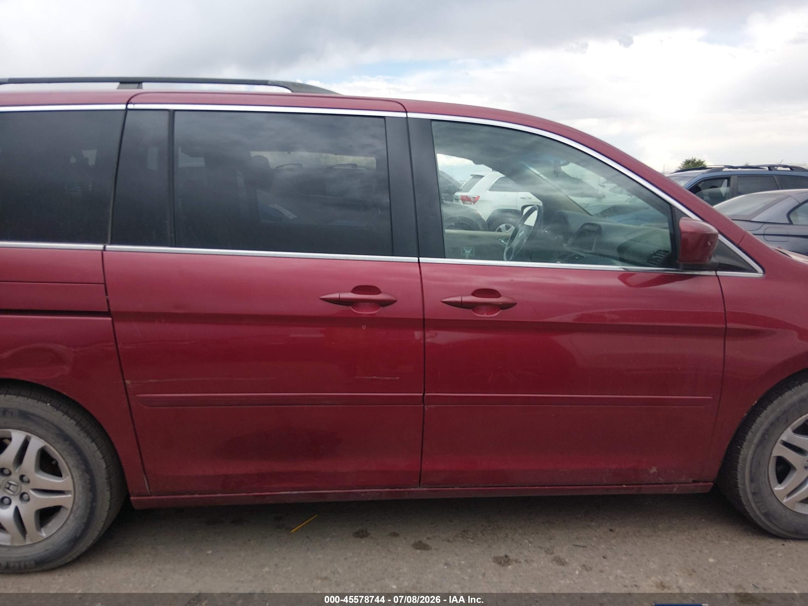 2006 Honda Odyssey Ex-l Red vin: 5FNRL38646B410089