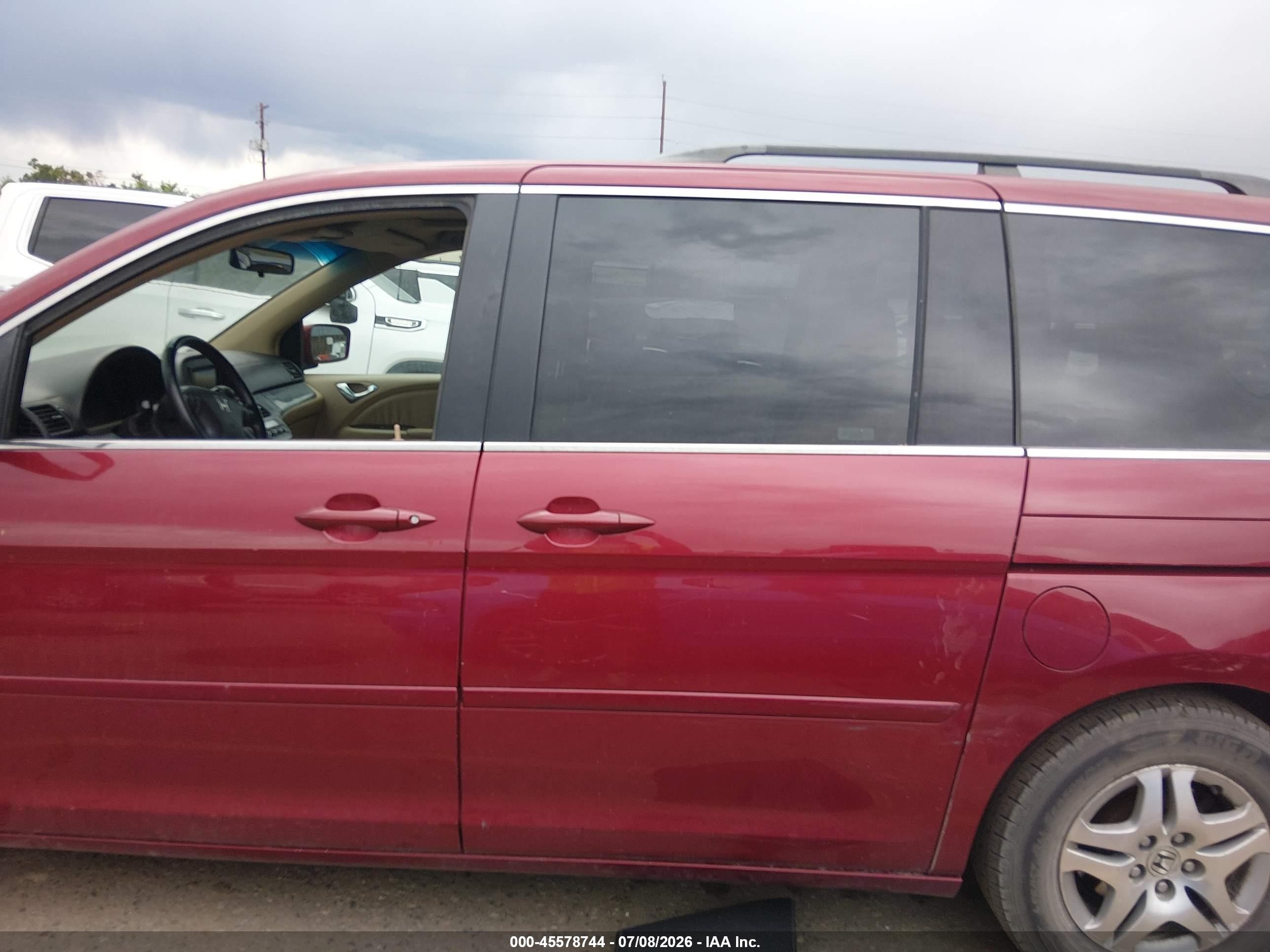 2006 Honda Odyssey Ex-l Red vin: 5FNRL38646B410089