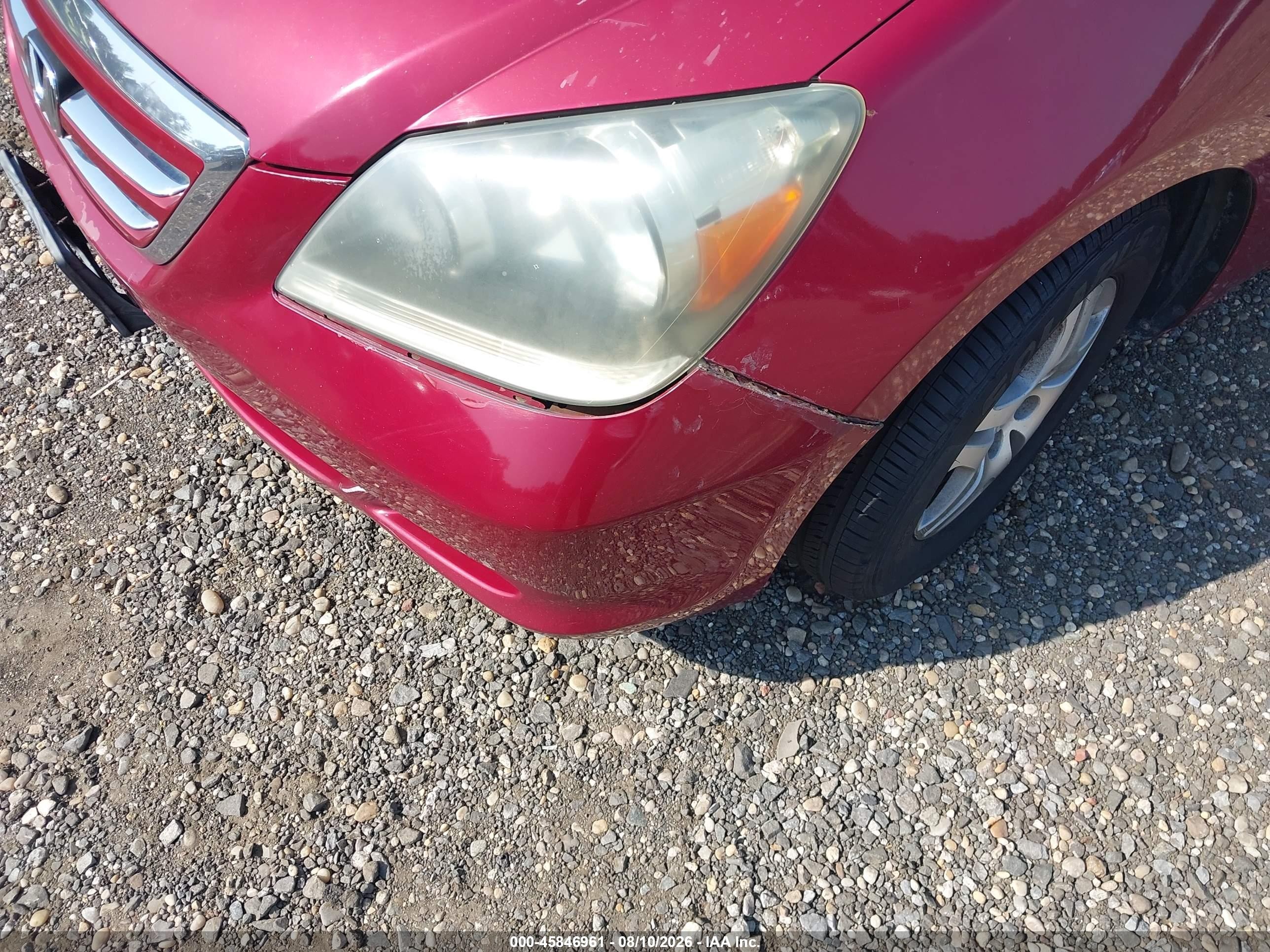 2006 Honda Odyssey Ex-l Red vin: 5FNRL38646B410092