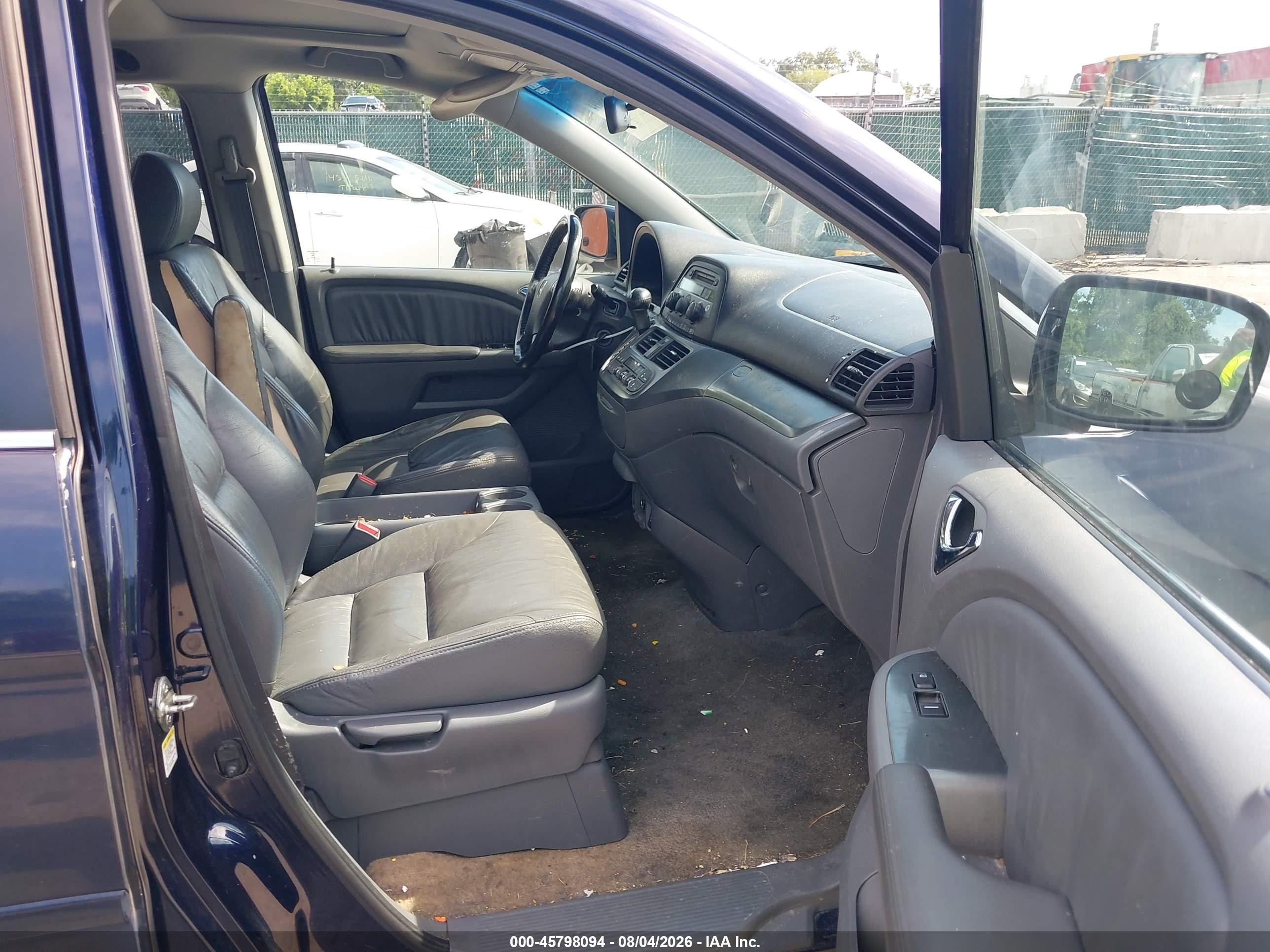 2007 Honda Odyssey Ex-l Dark Blue vin: 5FNRL38647B000958