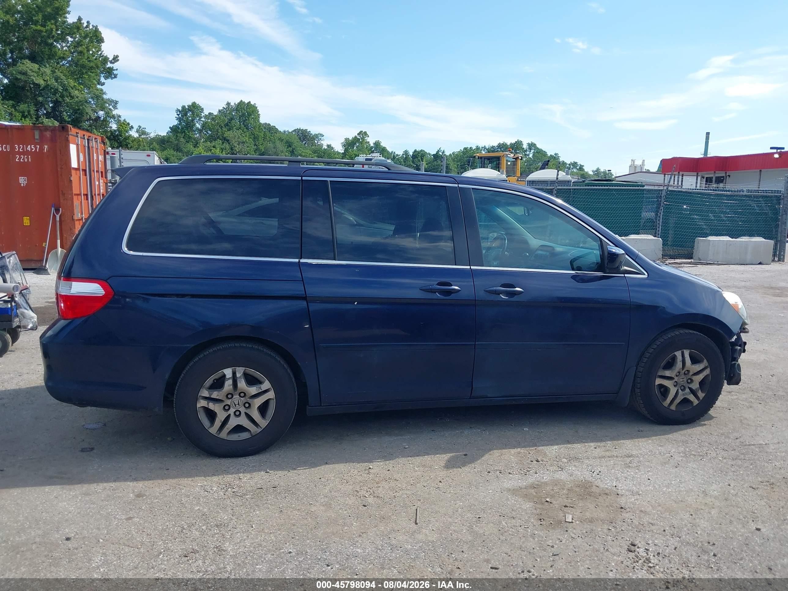 2007 Honda Odyssey Ex-l Dark Blue vin: 5FNRL38647B000958