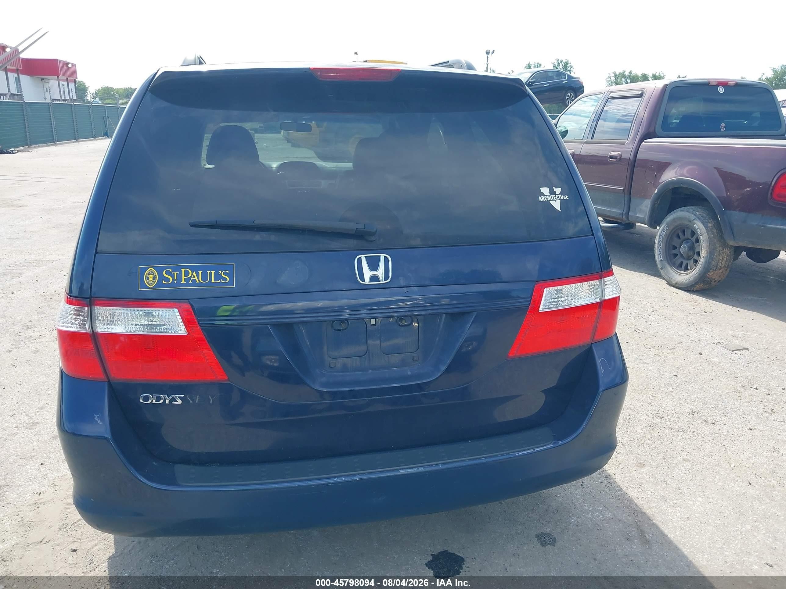 2007 Honda Odyssey Ex-l Dark Blue vin: 5FNRL38647B000958