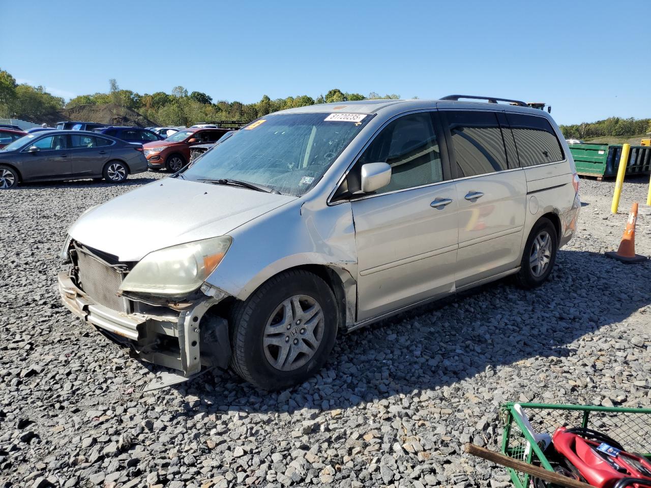 2007 Honda Odyssey Exl Silver vin: 5FNRL38647B404522