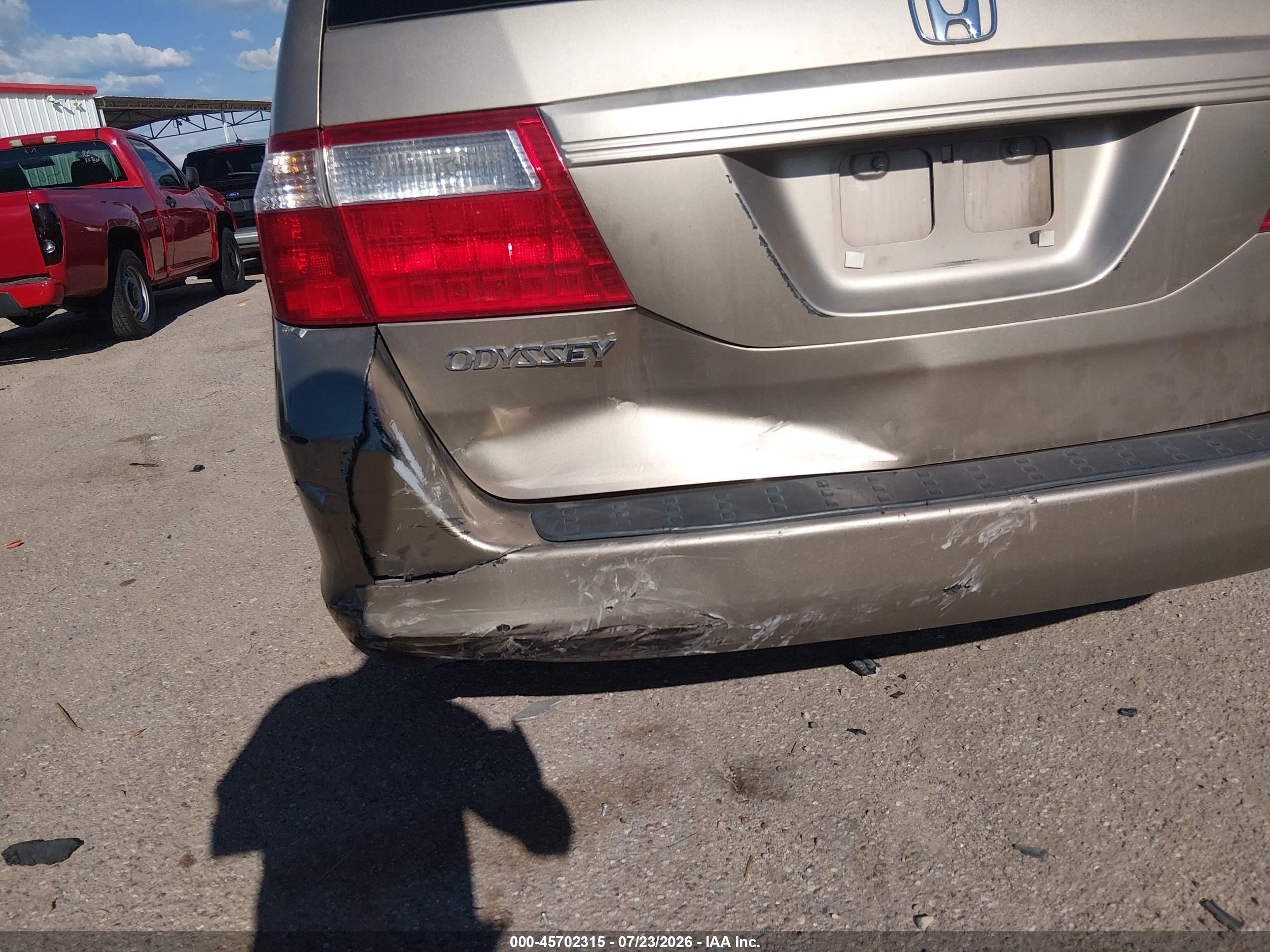 2007 Honda Odyssey Ex-l Gold vin: 5FNRL38647B423149