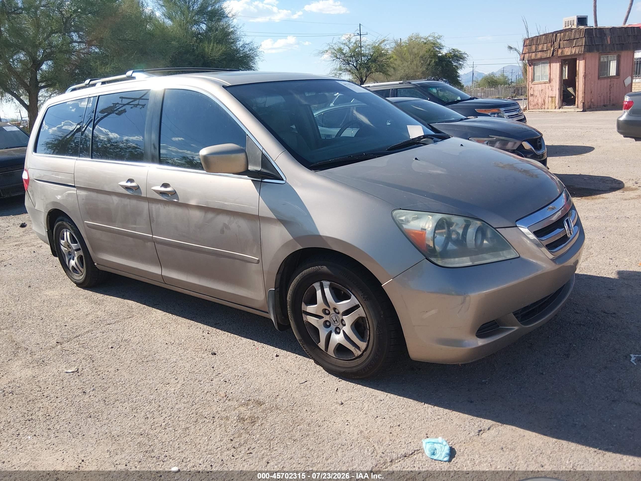 2007 Honda Odyssey Ex-l Gold vin: 5FNRL38647B423149