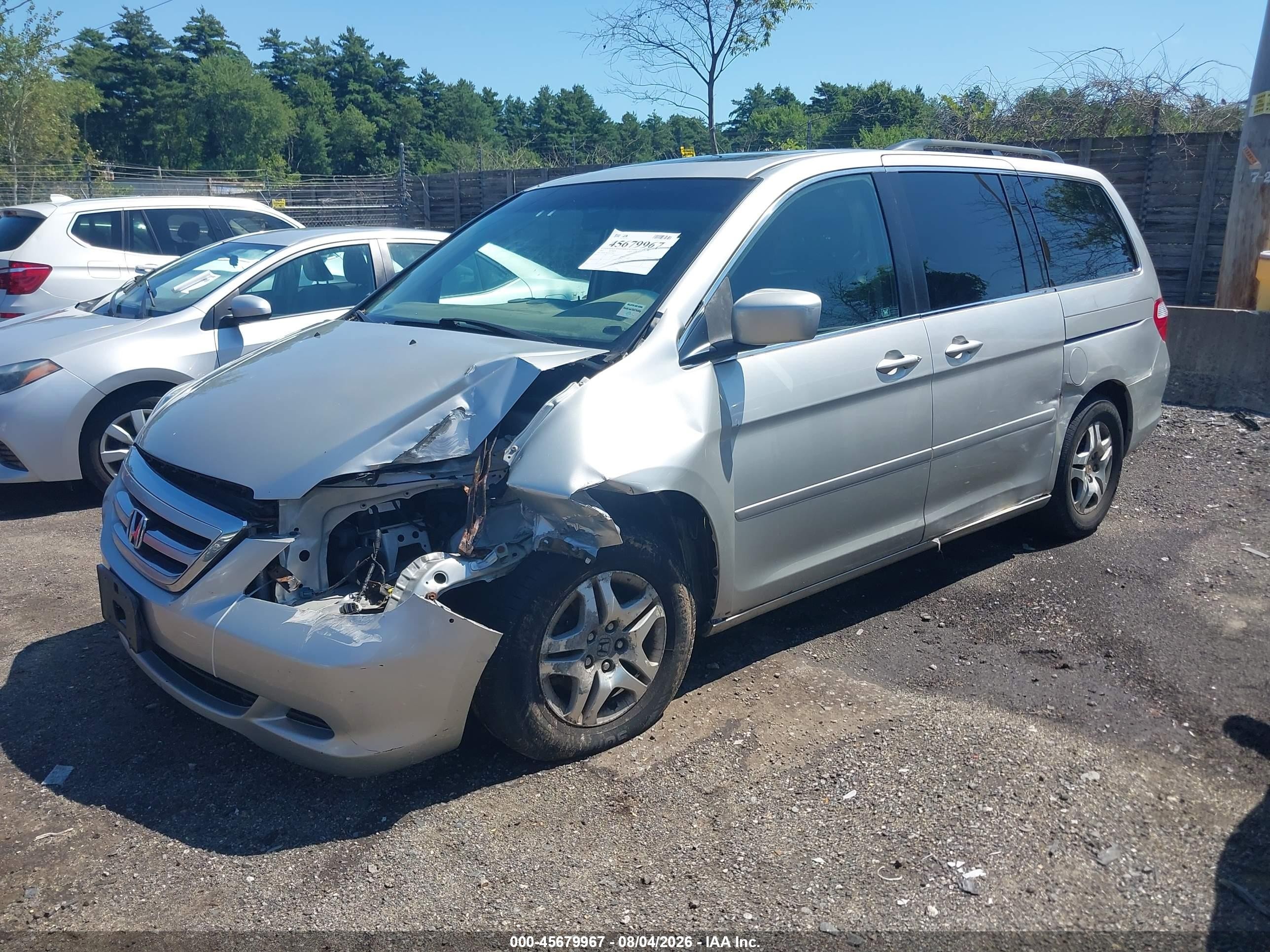 2007 Honda Odyssey Ex-l Silver vin: 5FNRL38647B437004