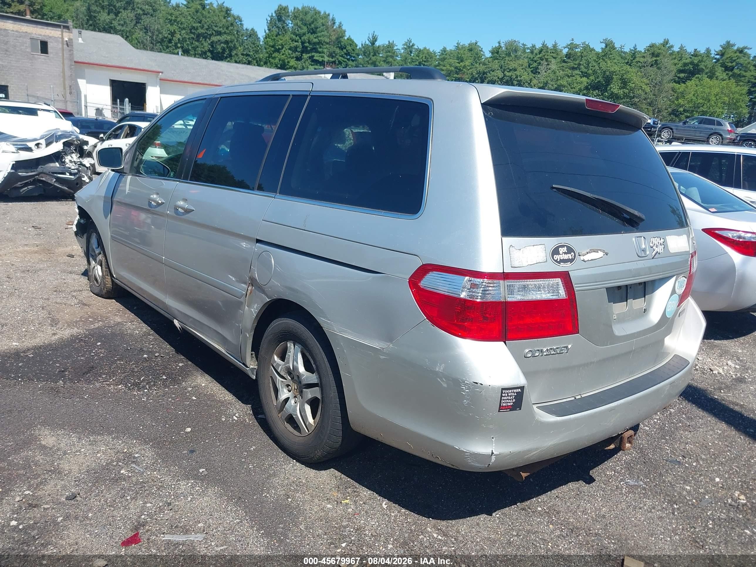 2007 Honda Odyssey Ex-l Silver vin: 5FNRL38647B437004