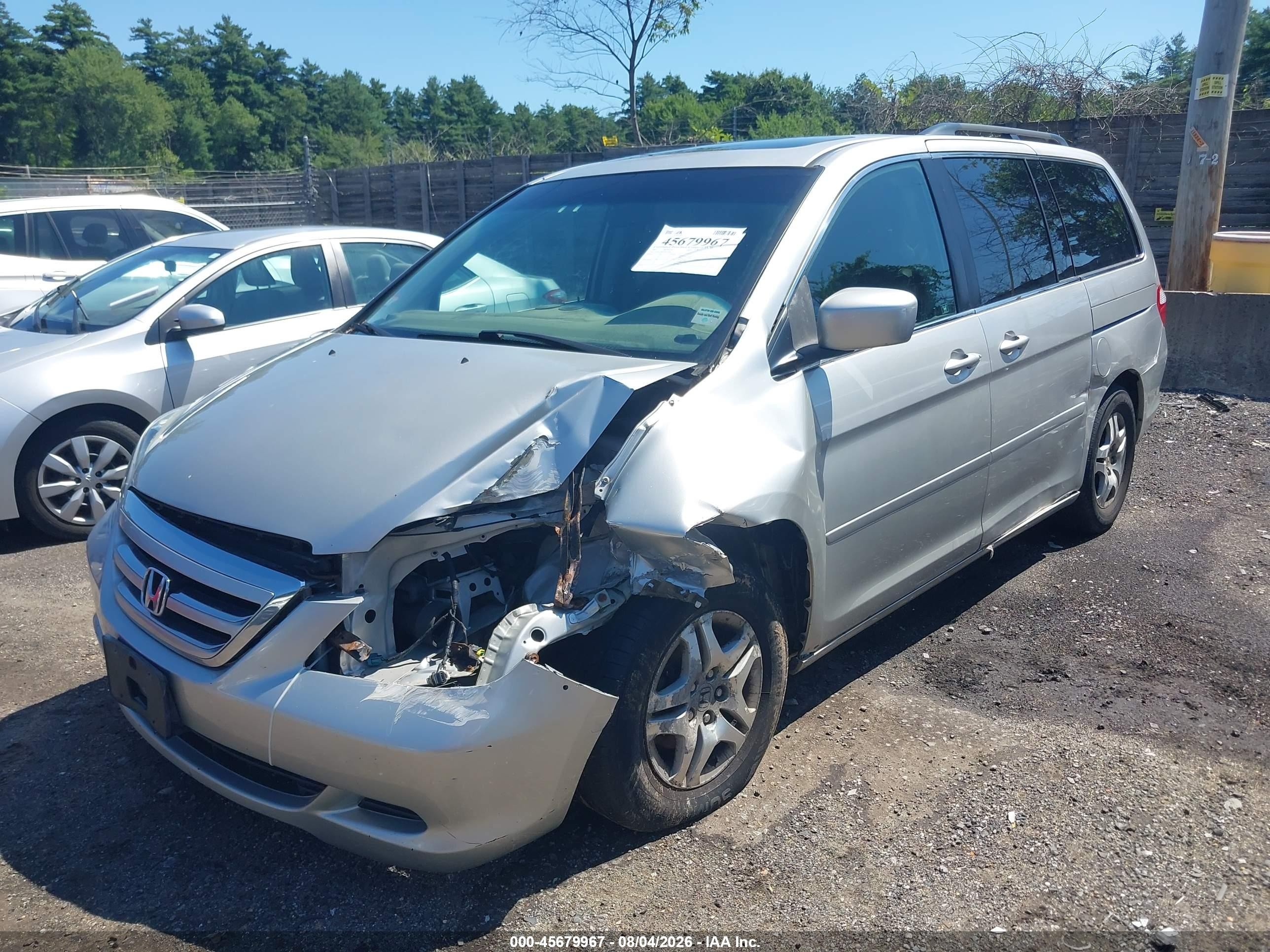 2007 Honda Odyssey Ex-l Silver vin: 5FNRL38647B437004