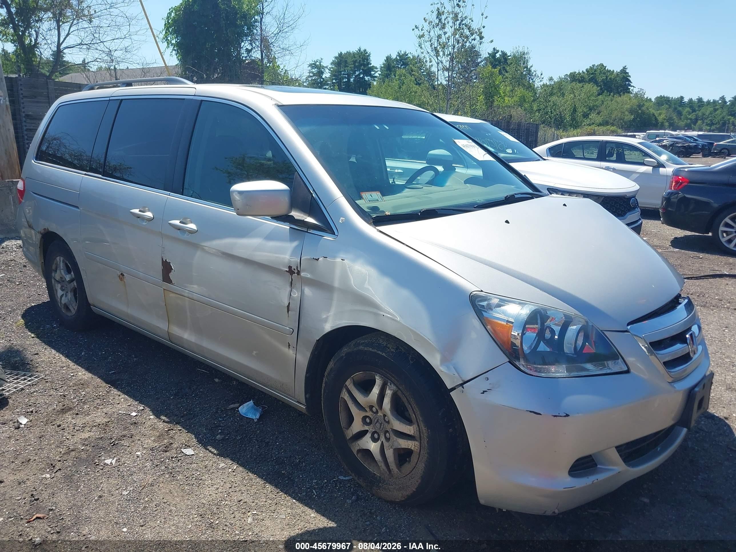 2007 Honda Odyssey Ex-l Silver vin: 5FNRL38647B437004