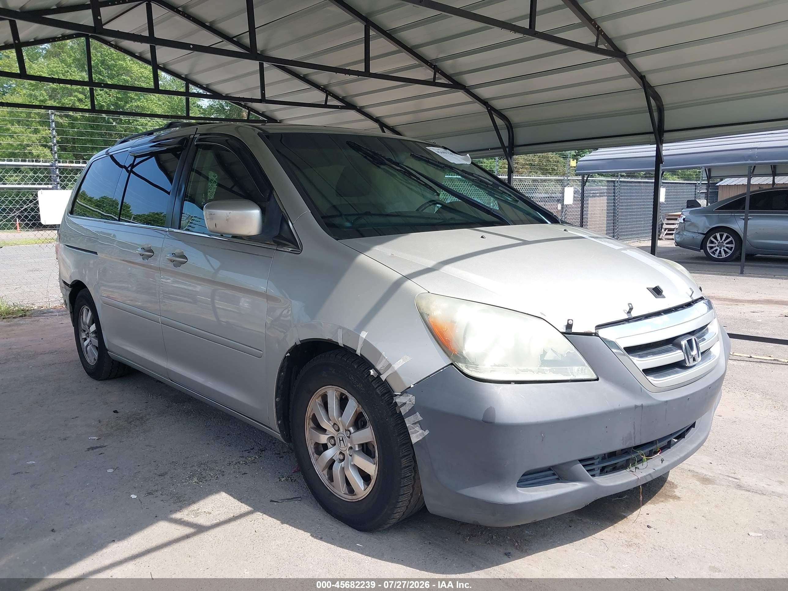 2007 Honda Odyssey Ex-l Silver vin: 5FNRL38647B456958