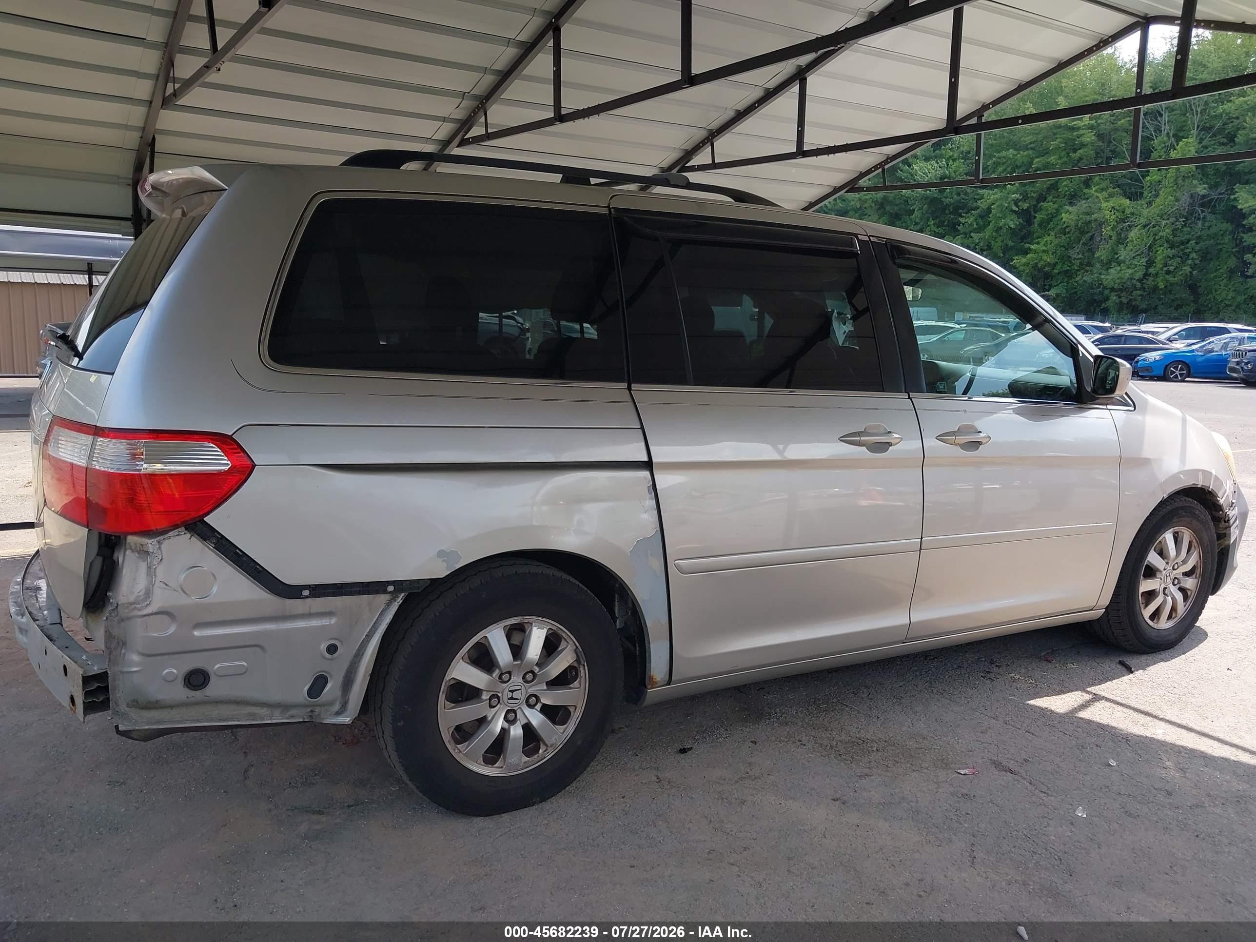 2007 Honda Odyssey Ex-l Silver vin: 5FNRL38647B456958