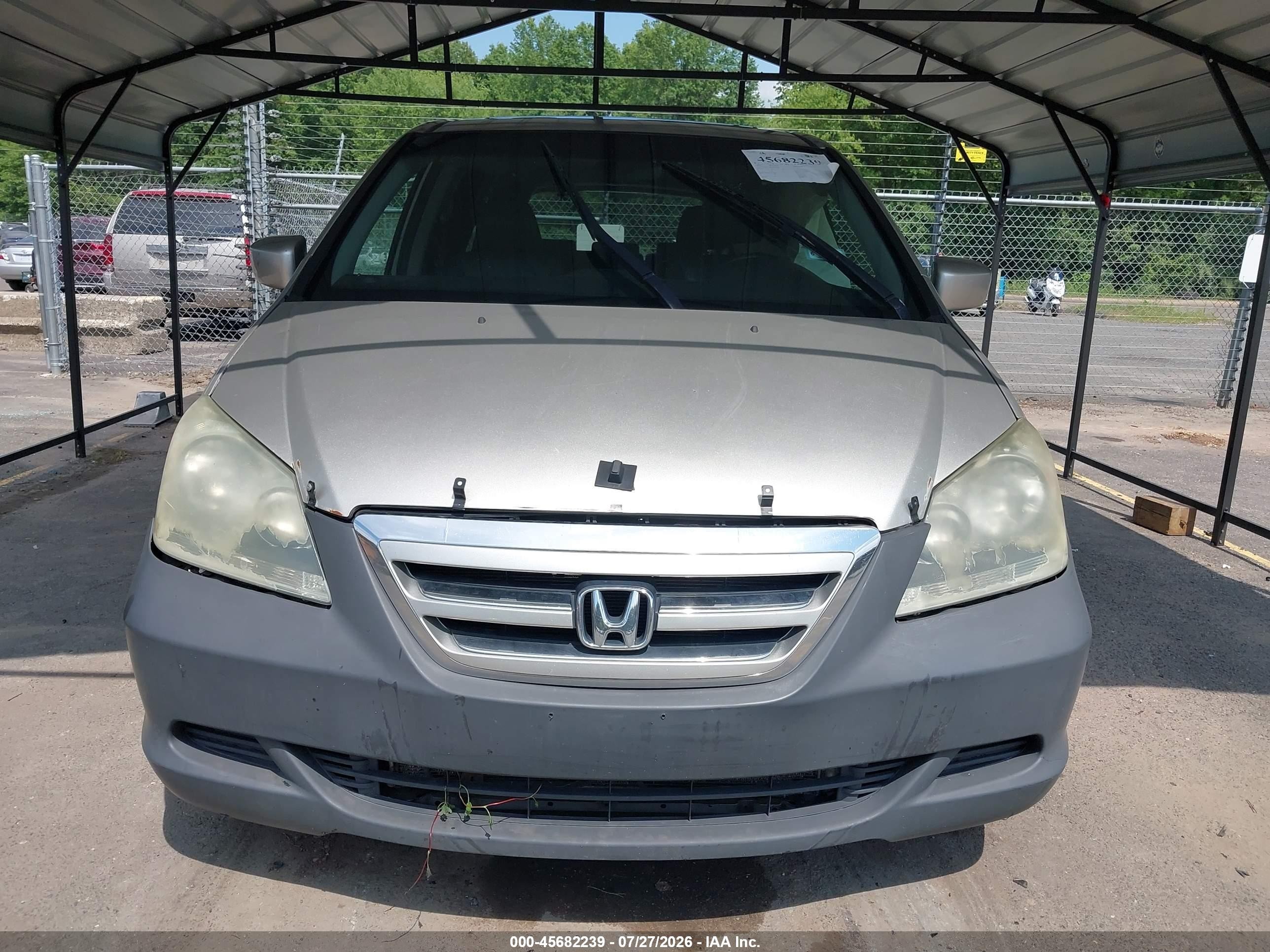 2007 Honda Odyssey Ex-l Silver vin: 5FNRL38647B456958