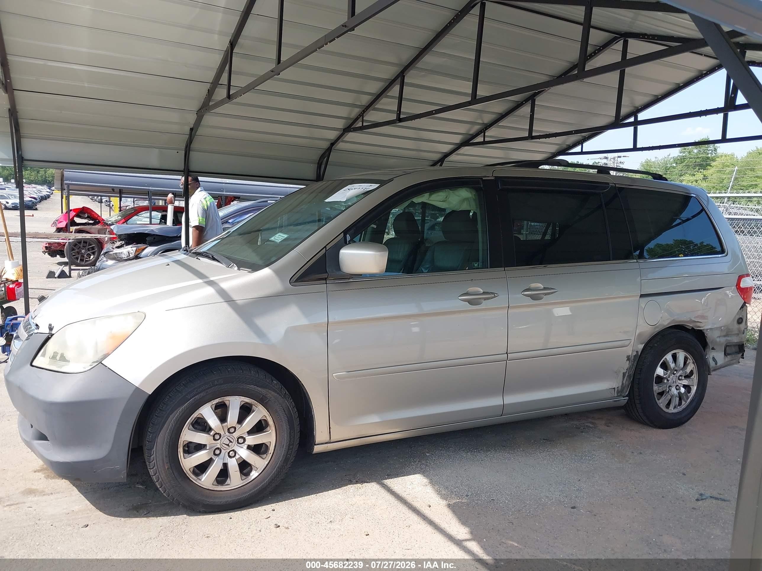 2007 Honda Odyssey Ex-l Silver vin: 5FNRL38647B456958