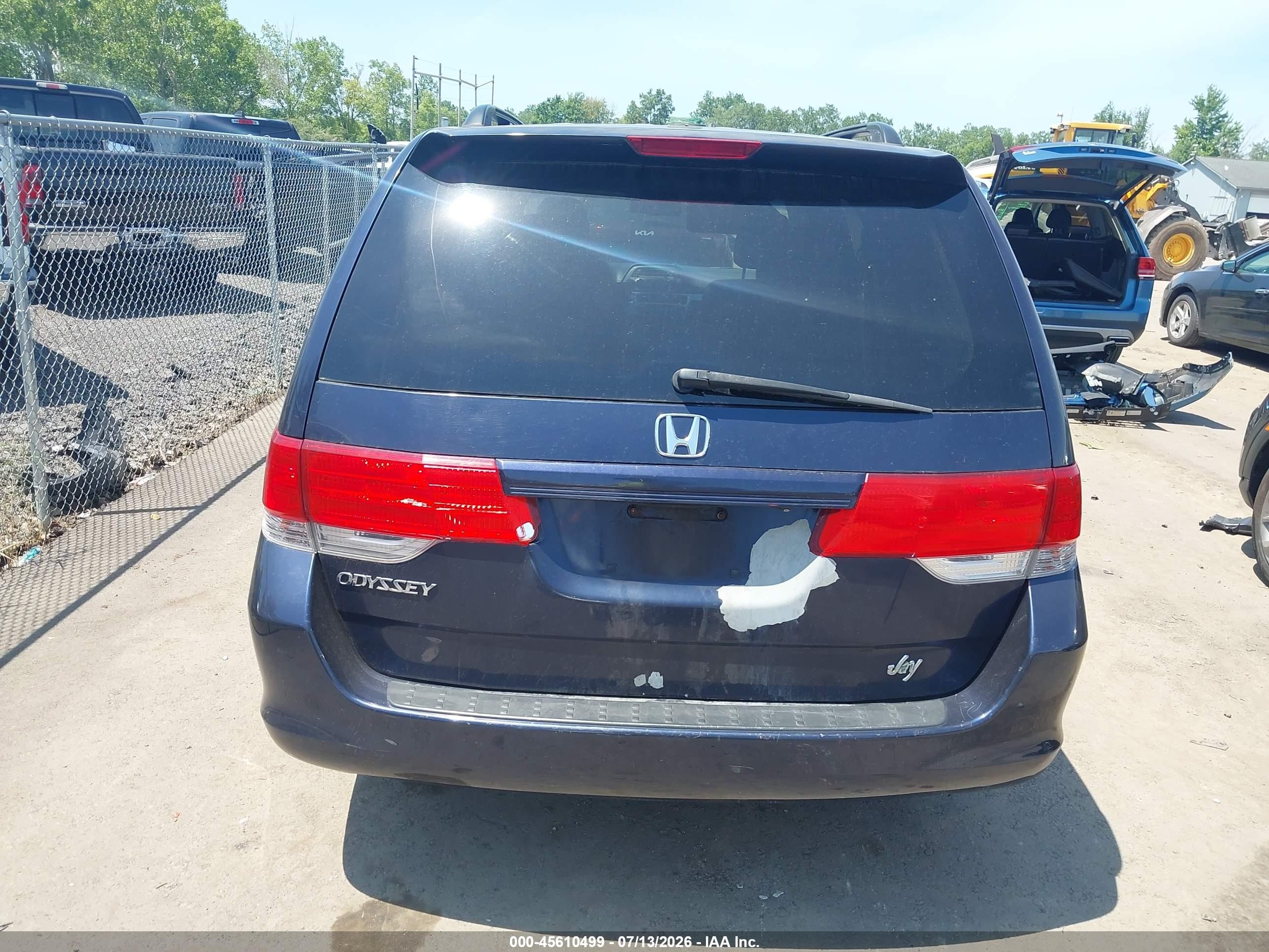 2008 Honda Odyssey Ex-l Dark Blue vin: 5FNRL38648B104254