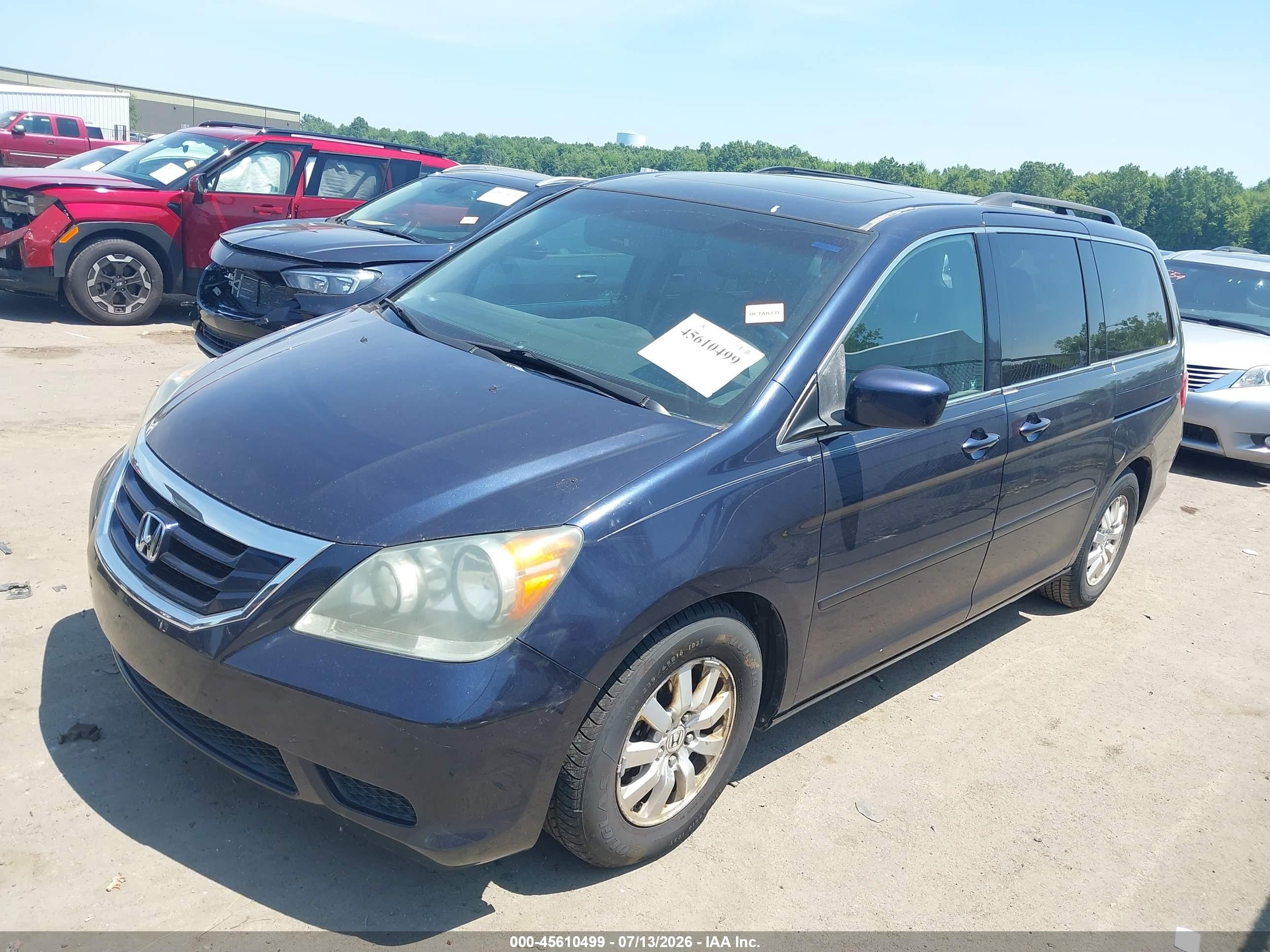 2008 Honda Odyssey Ex-l Dark Blue vin: 5FNRL38648B104254