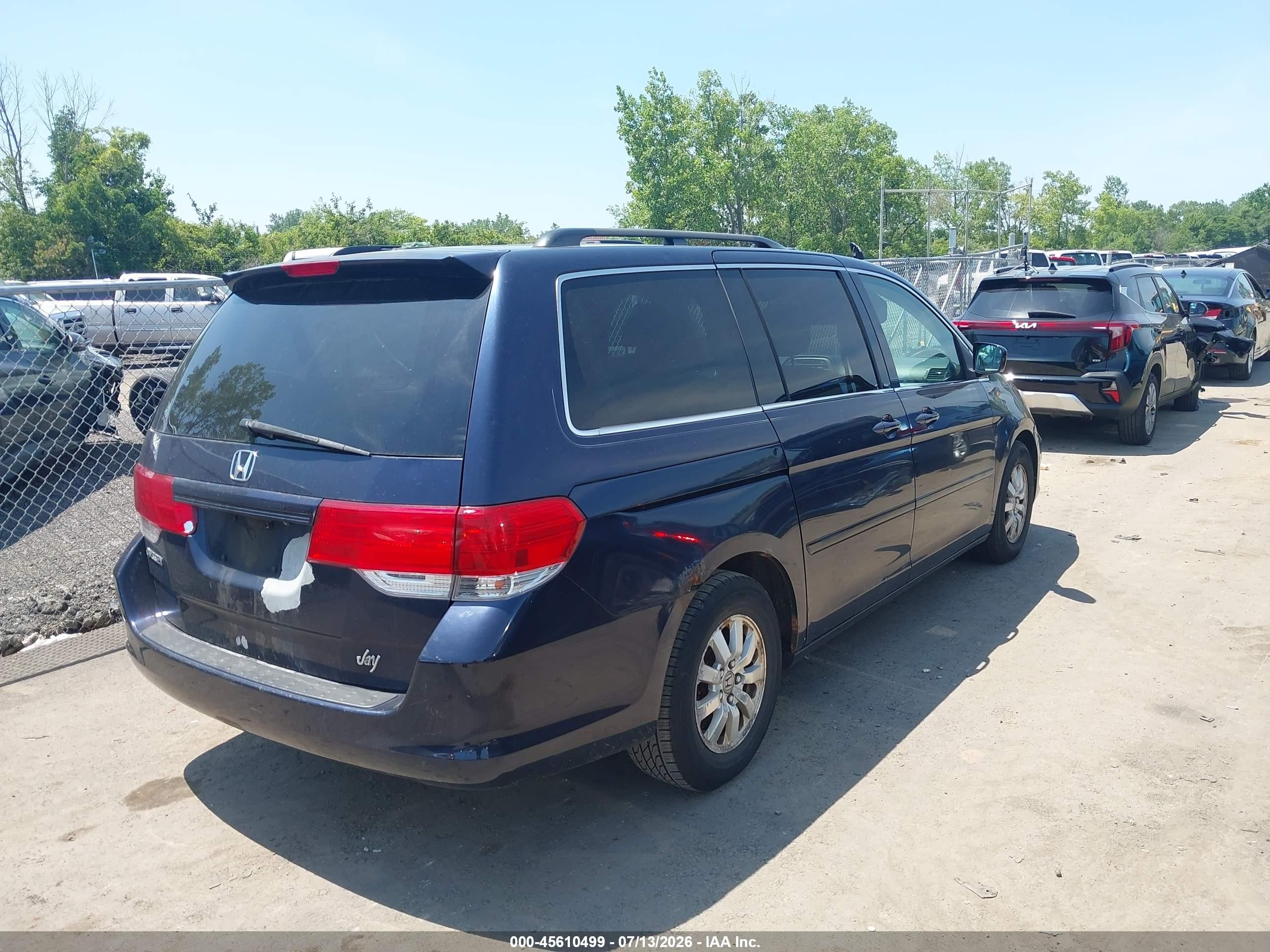 2008 Honda Odyssey Ex-l Dark Blue vin: 5FNRL38648B104254